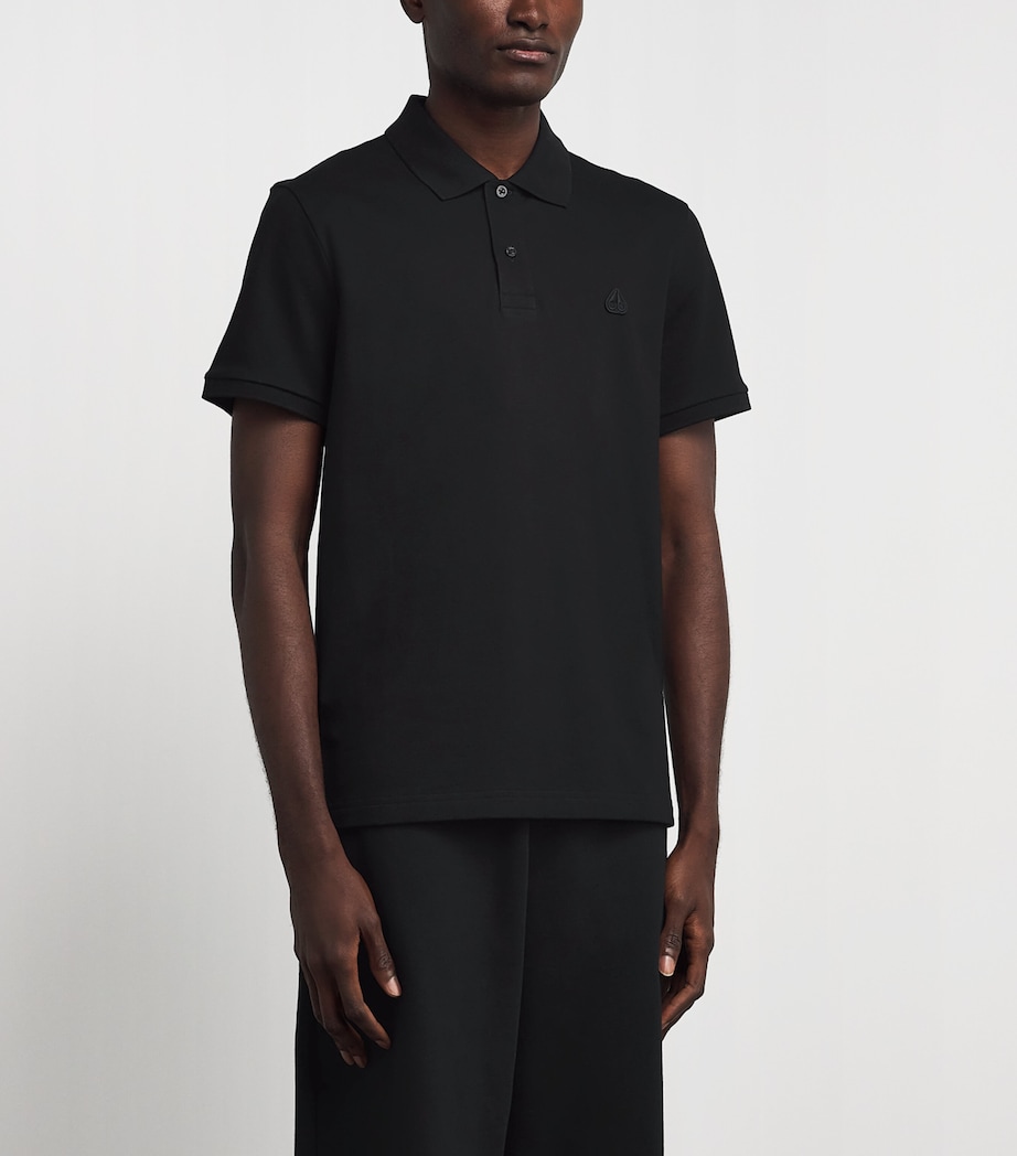 Moose Knuckles Mens Logo Polo Shirt Black Image 4