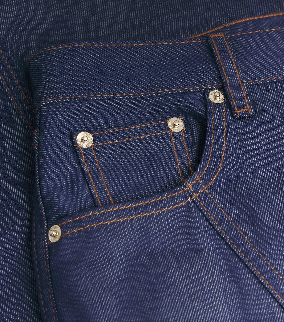 Denim Midi Skirt NAVY Image 5