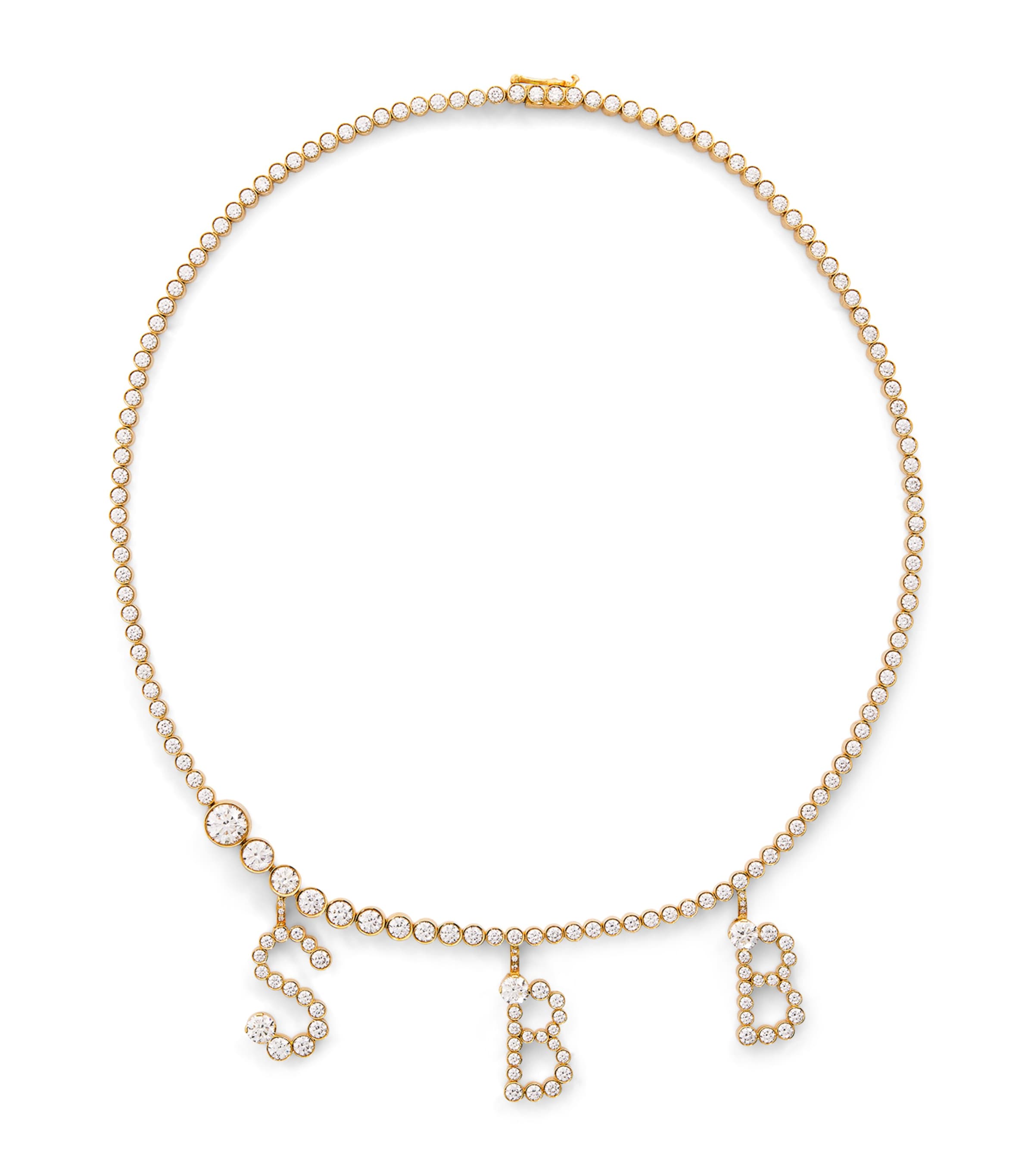 Yellow Gold and Diamond Collier de Lettre Royale Necklace YELLOW GOLD Image 1