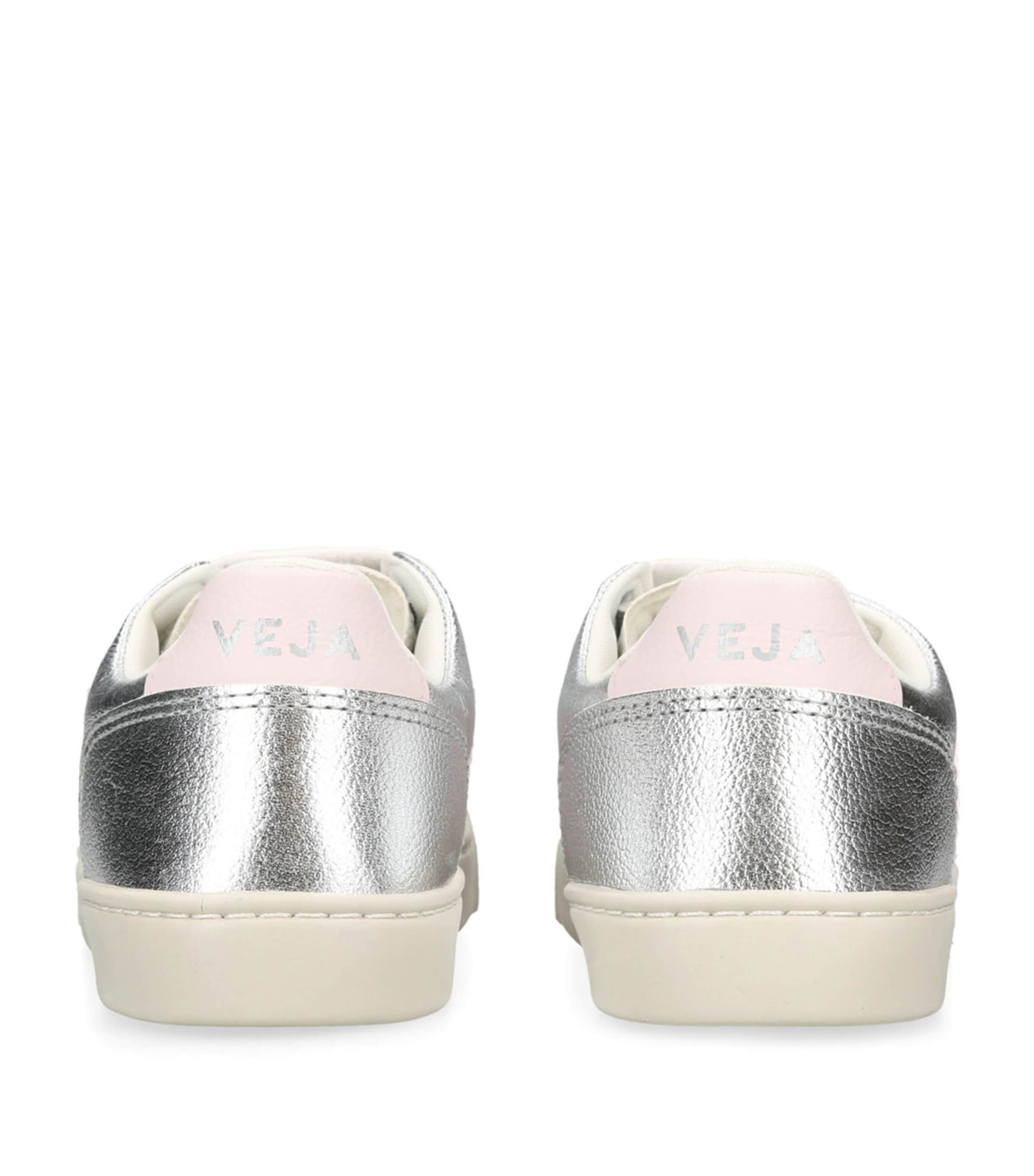 Leather V-12 Velcro Sneakers SILVER Image 2