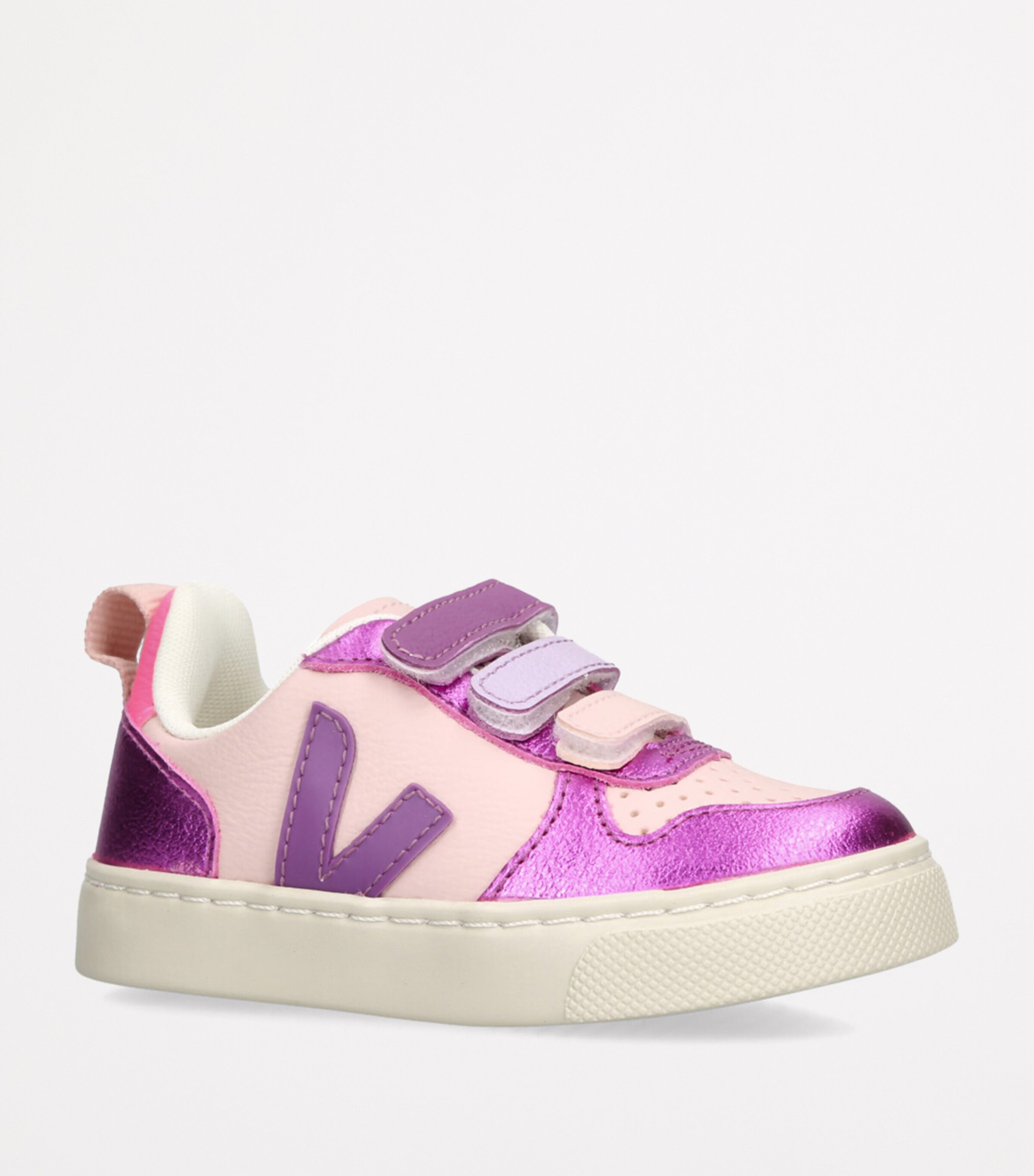 Leather V-10 Sneakers PINK COMB Image 3