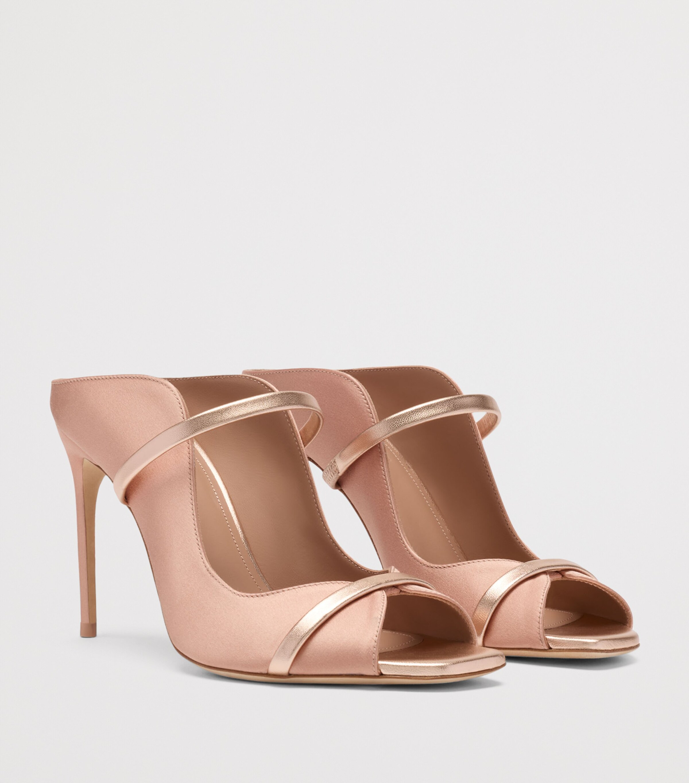 Malone Souliers Satin Noah Heeled Sandals 90 Blush Image 3
