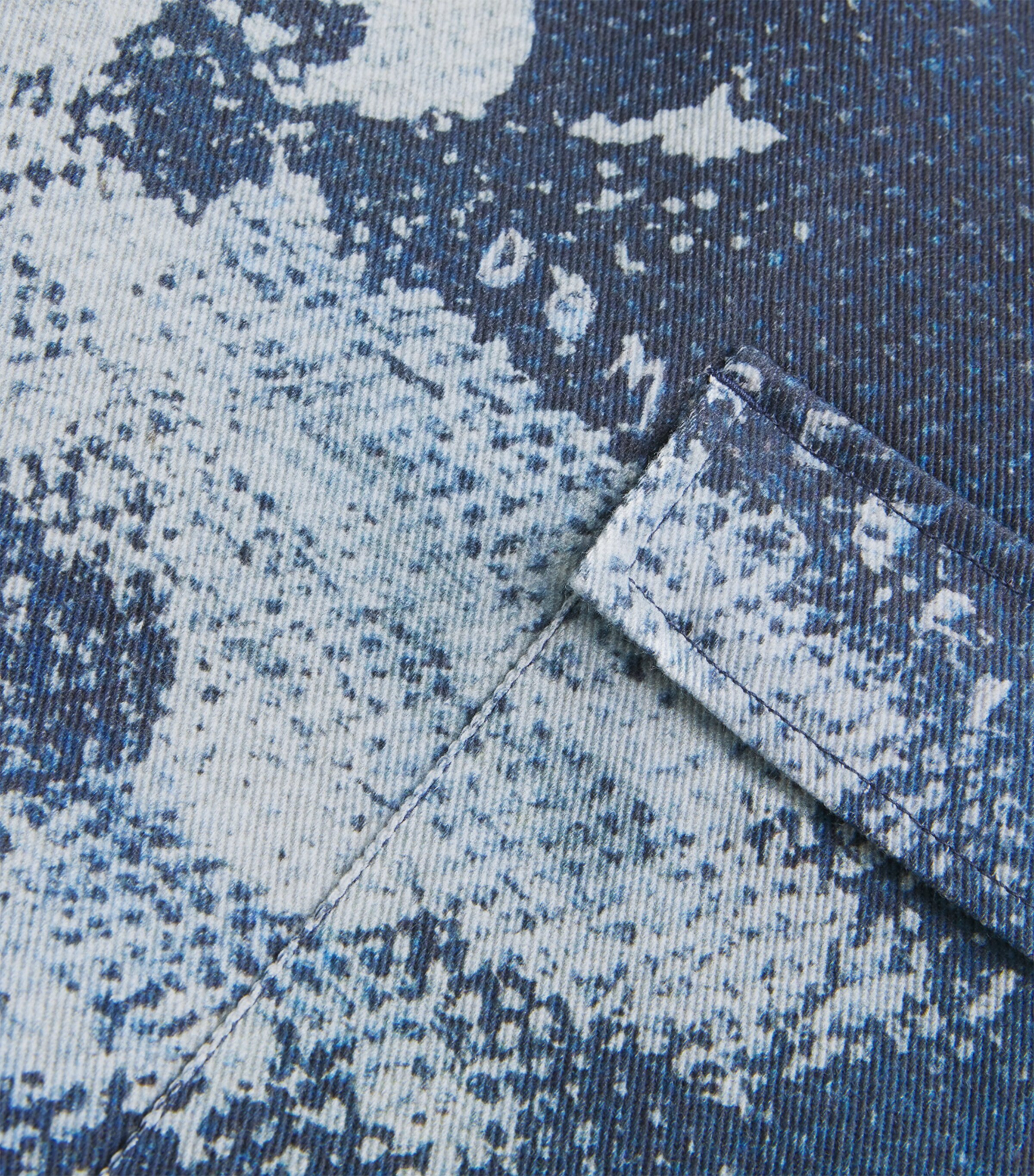 DOMREBEL Mens Cotton Deep Cargo Trousers Blue Image 5