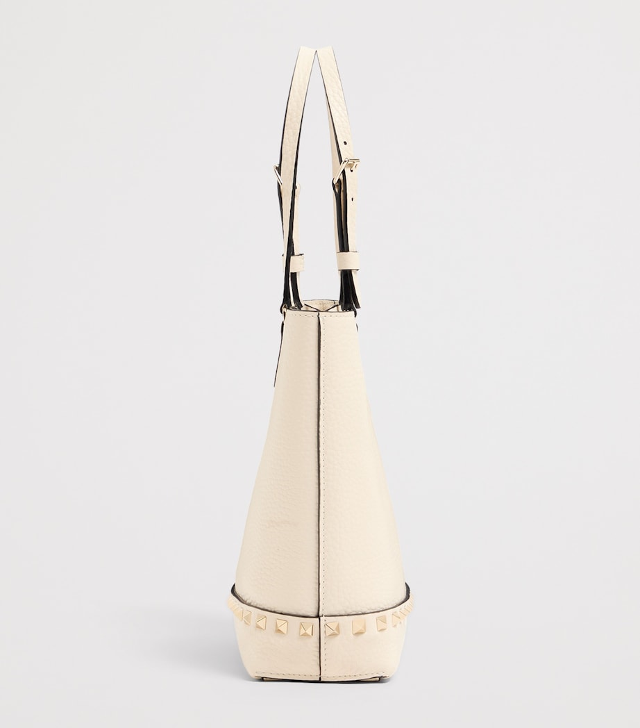 Valentino Garavani Leather Rockstud Tote Bag Image 4