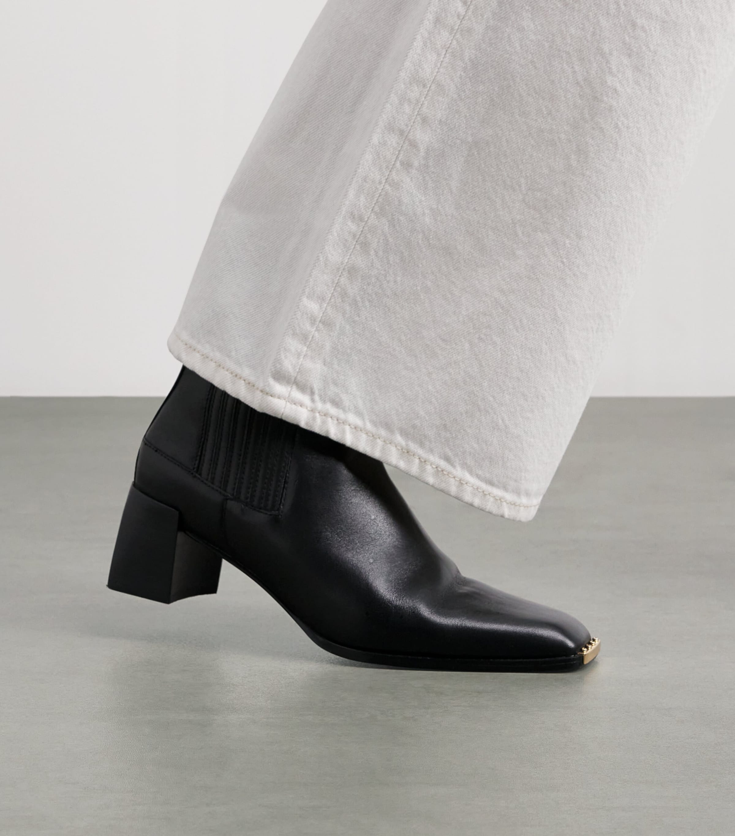 Sandro Paris Leather Ankle Boots 55 Black Image 2