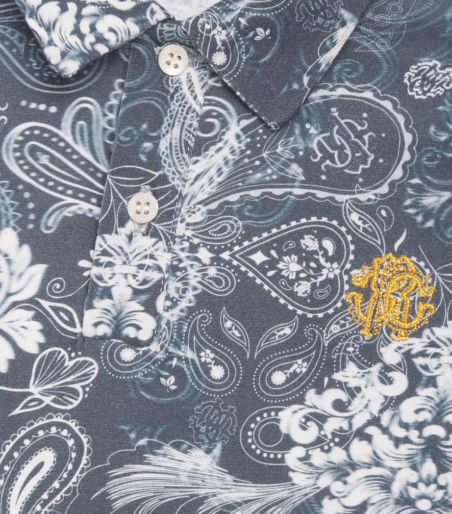 Cotton Paisley Print Polo Shirt (4-14 Years) PAISLEY Image 4