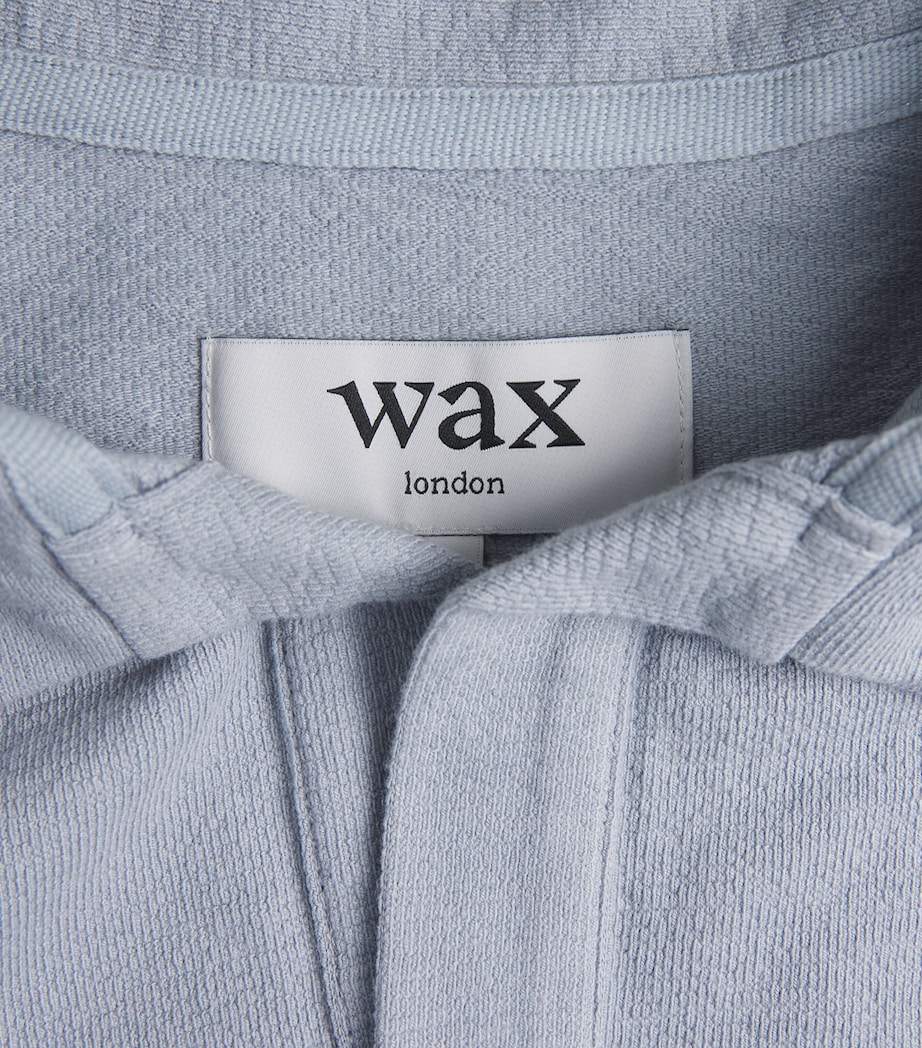 Wax London Mens Organic Cotton Atwood Polo Shirt Blue Image 6