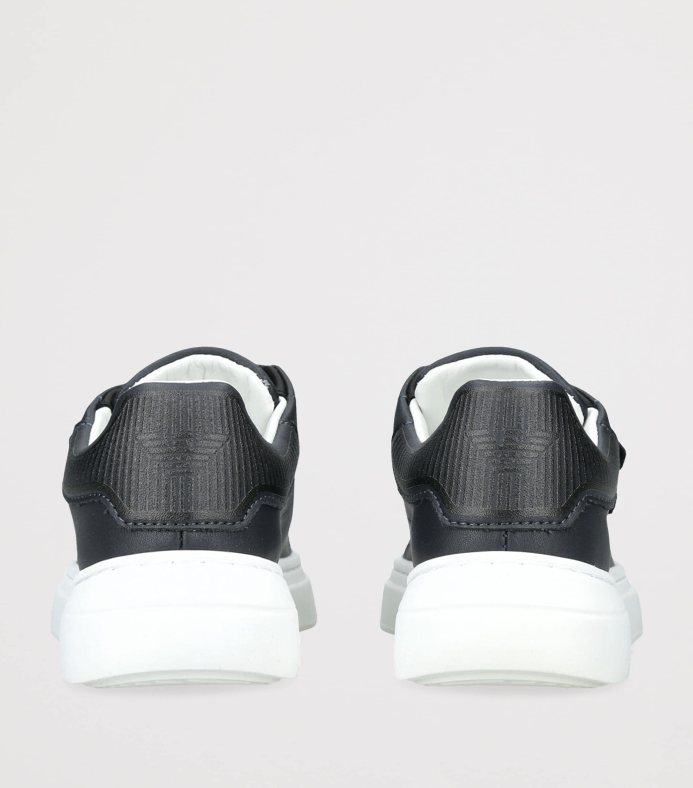 Leather Velcro Sneakers NAVY Image 2