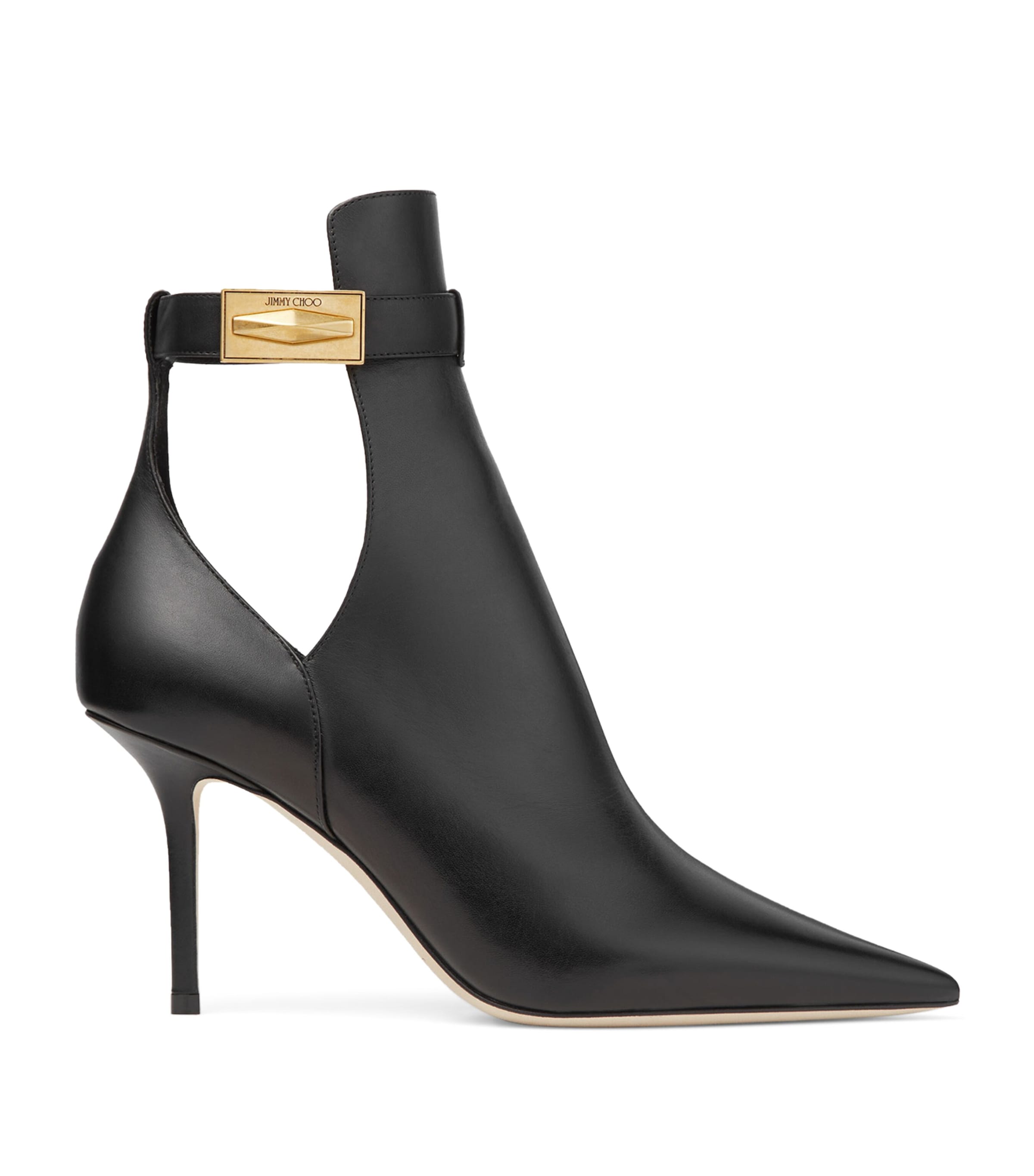 Jimmy Choo Nell 85mm Pointed-toe Ankle Boots In Black