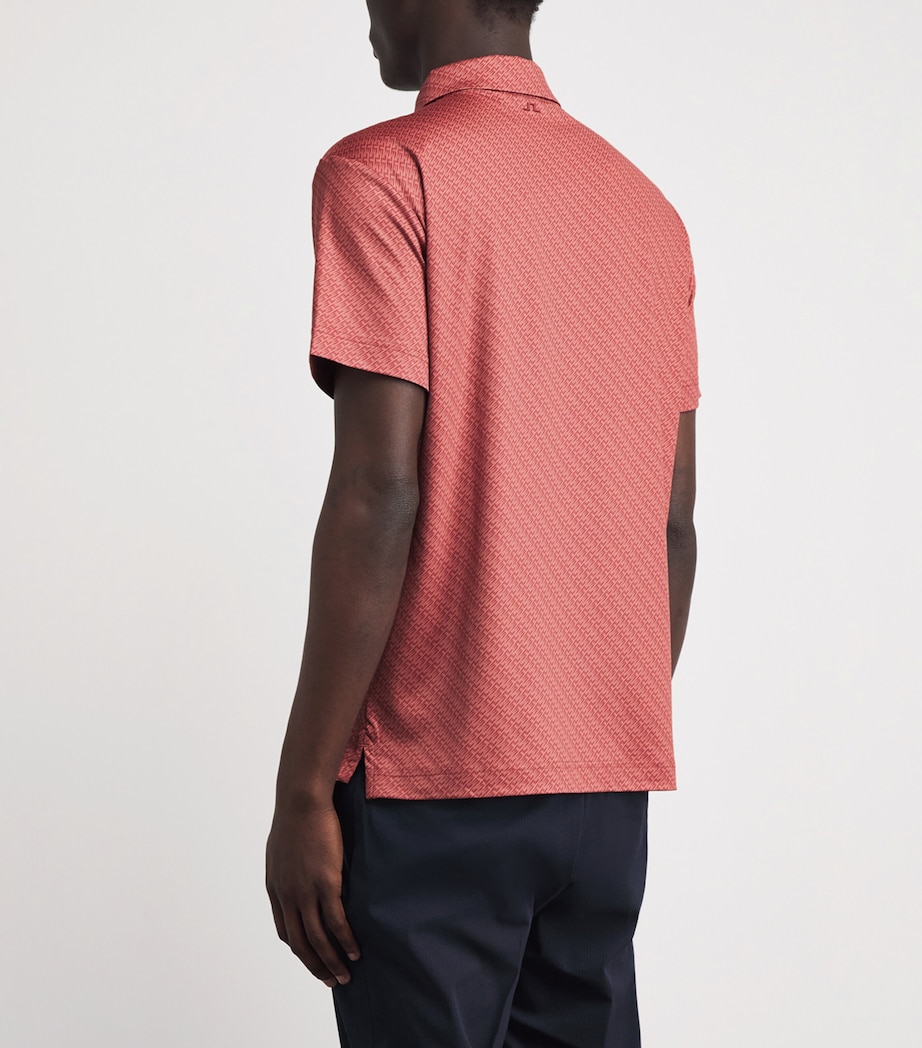 J Lindeberg Mens Tod Print Polo Shirt Flight Bridge Image 5