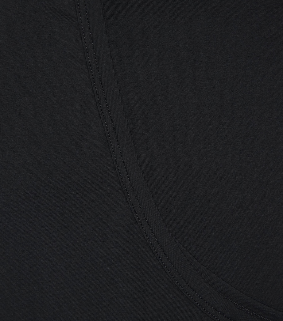 Hanro Mens Stretch-Cotton Tank Top Black Image 4