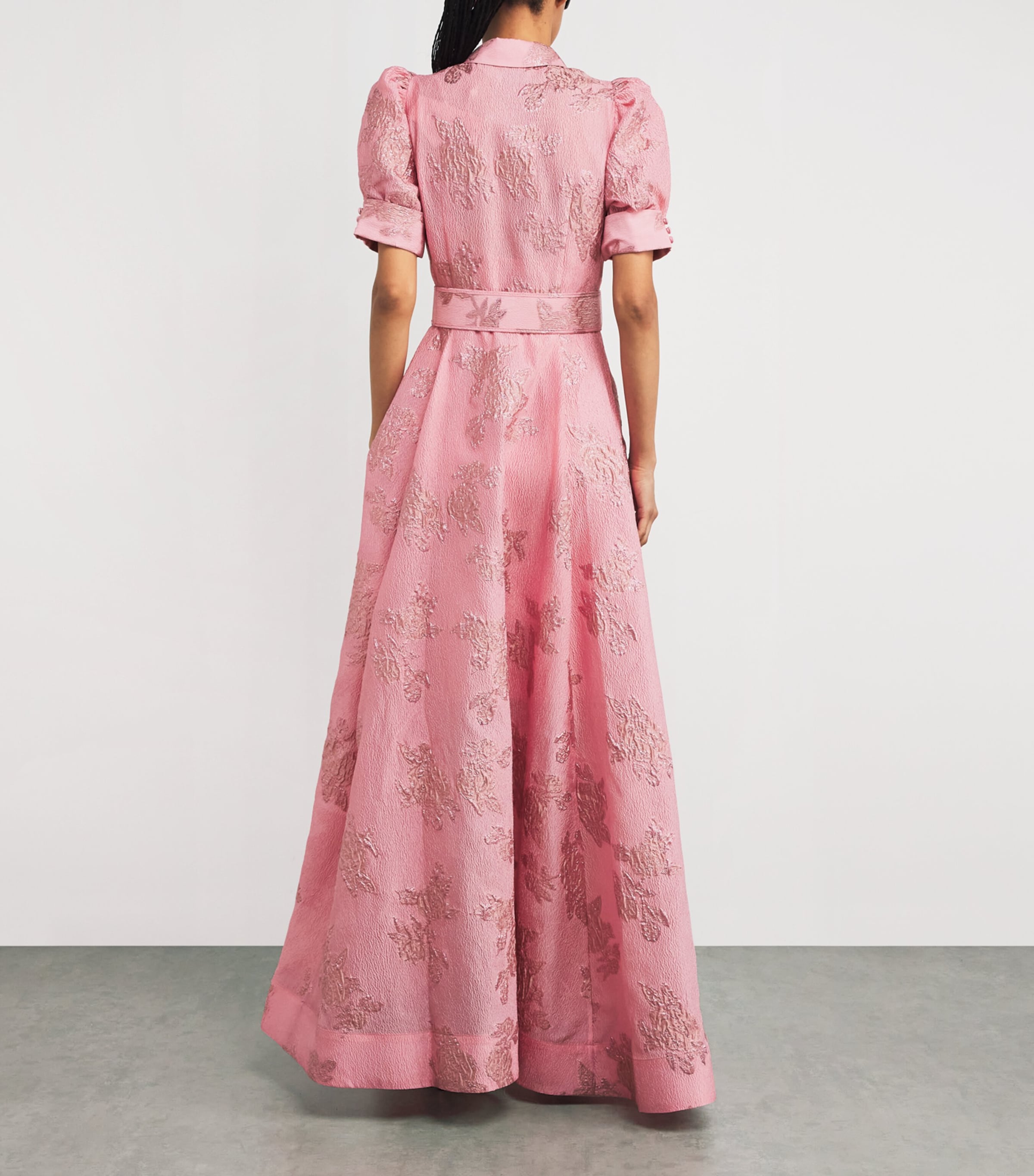 Belted Annette Button Gown PINK Image 3