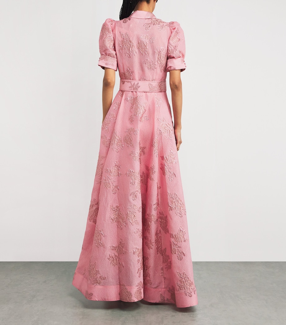 Belted Annette Button Gown PINK Image 3