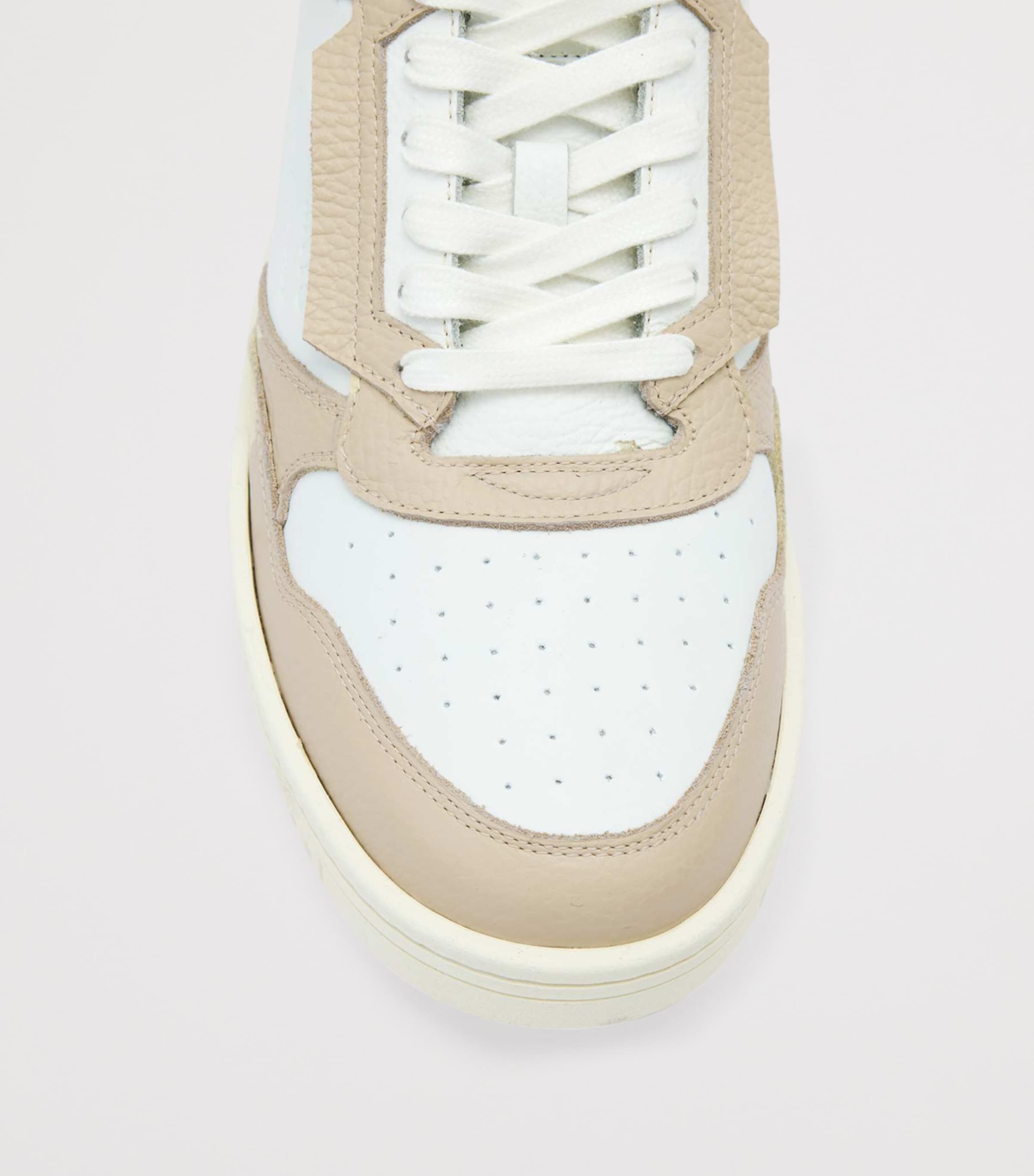AllSaints Leather-Suede Regan Sneakers White/yellow/brown Image 5