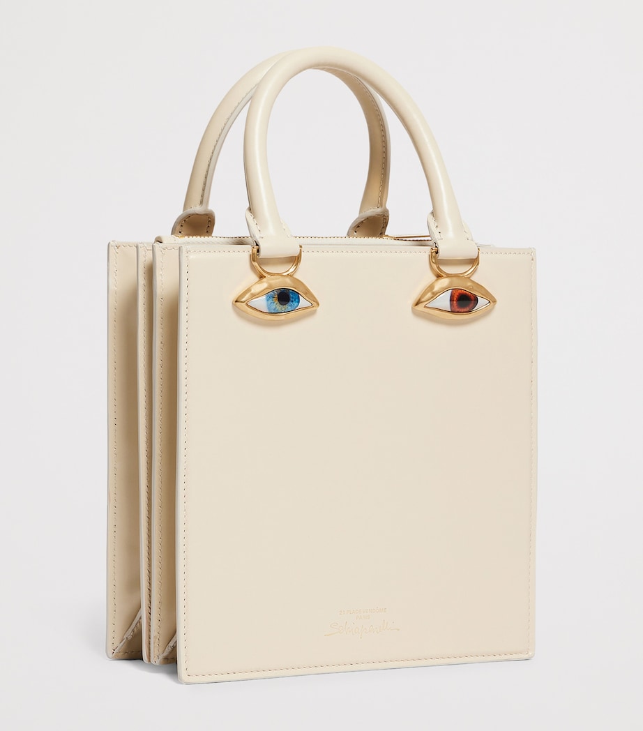 Schiaparelli Leather Face Top-Handle Bag Beige Image 6