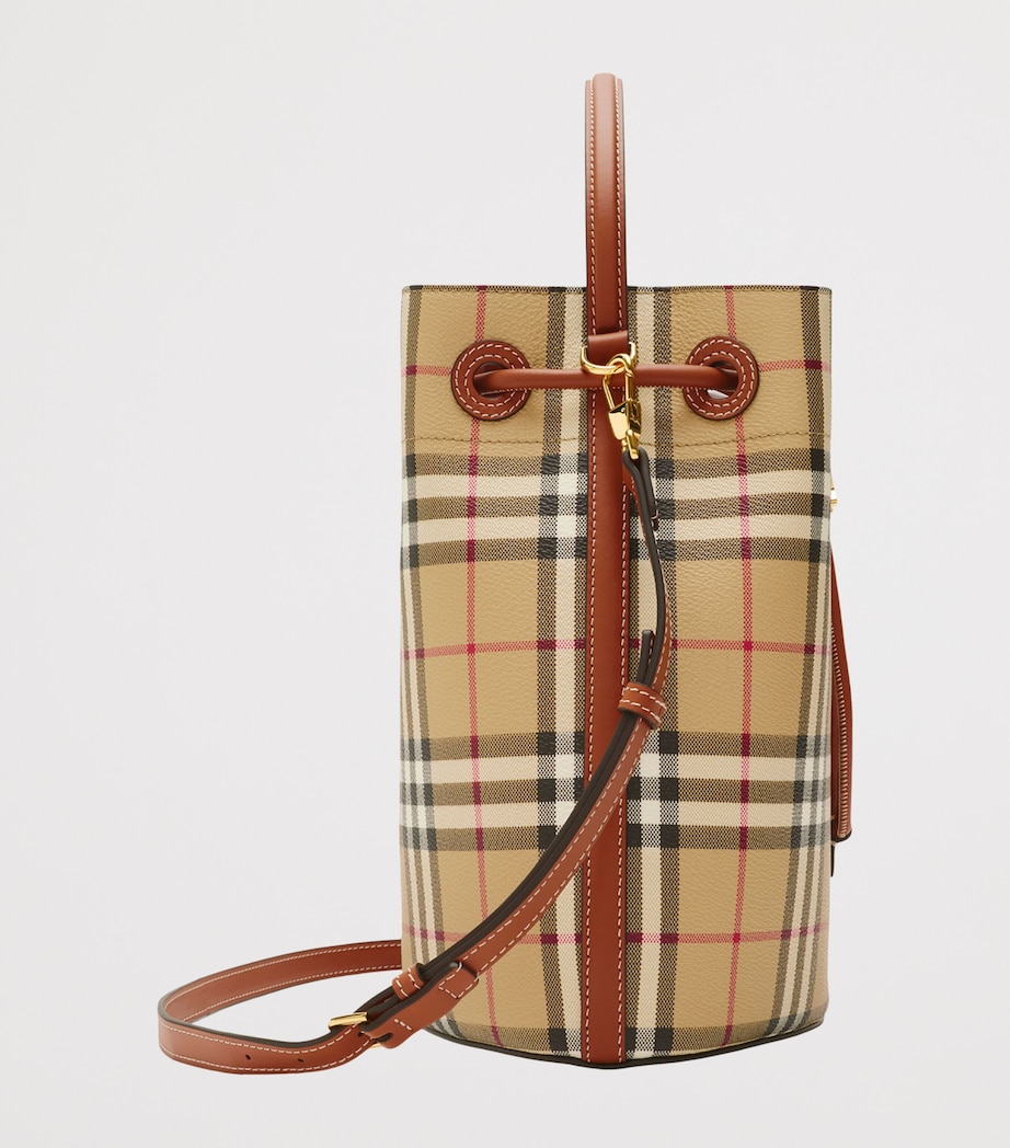 Small Check Monogram Bucket Bag VNTG CHK/BRIAR BROWN Image 2