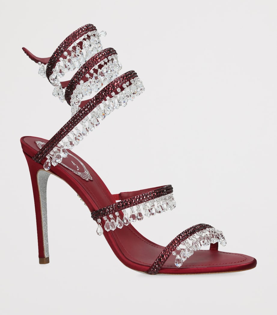 Satin Chandelier Heeled Sandals 105 WINE Image 3