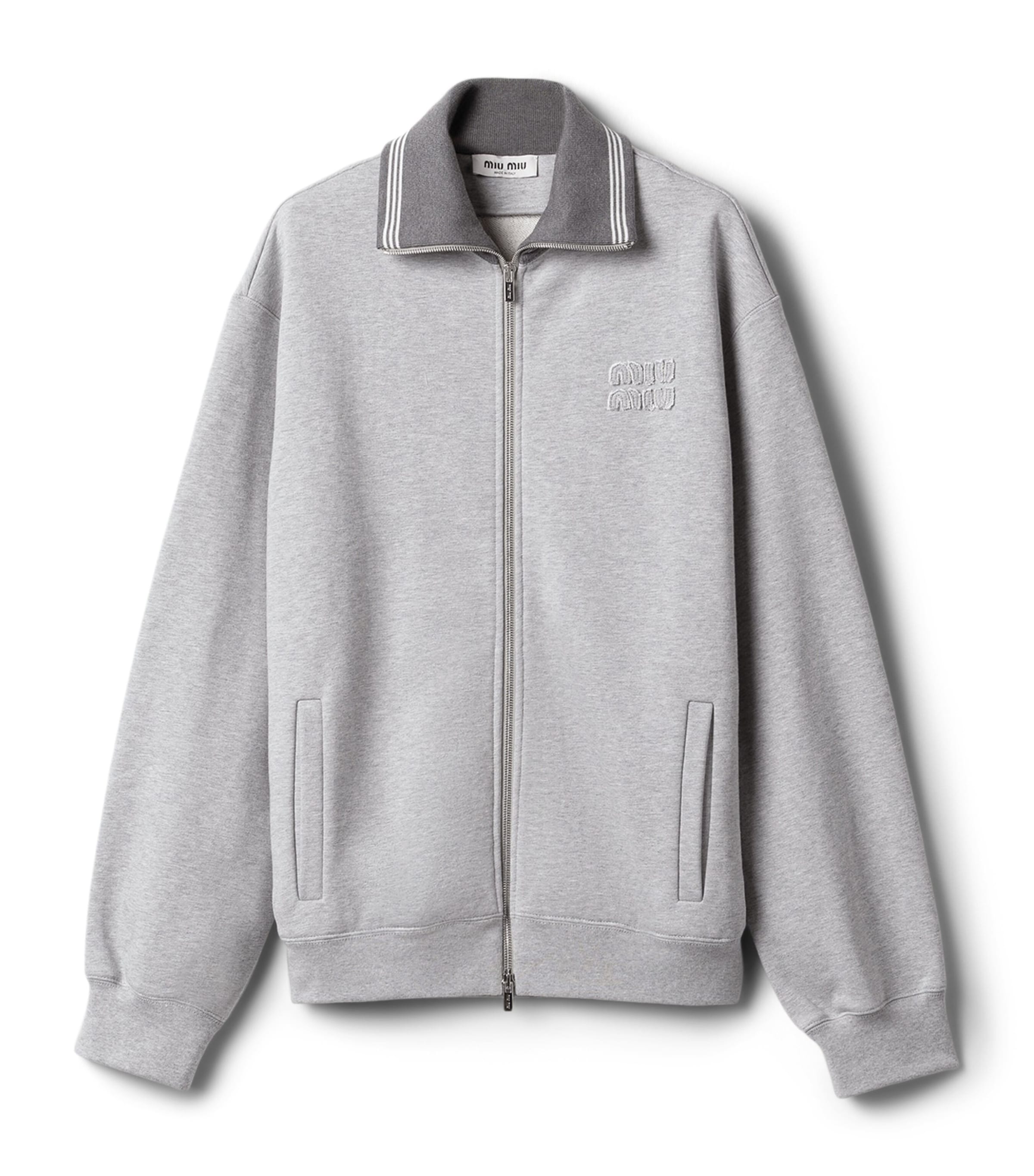 Cotton Fleece Logo Oversized Jacket F0031 Image 1
