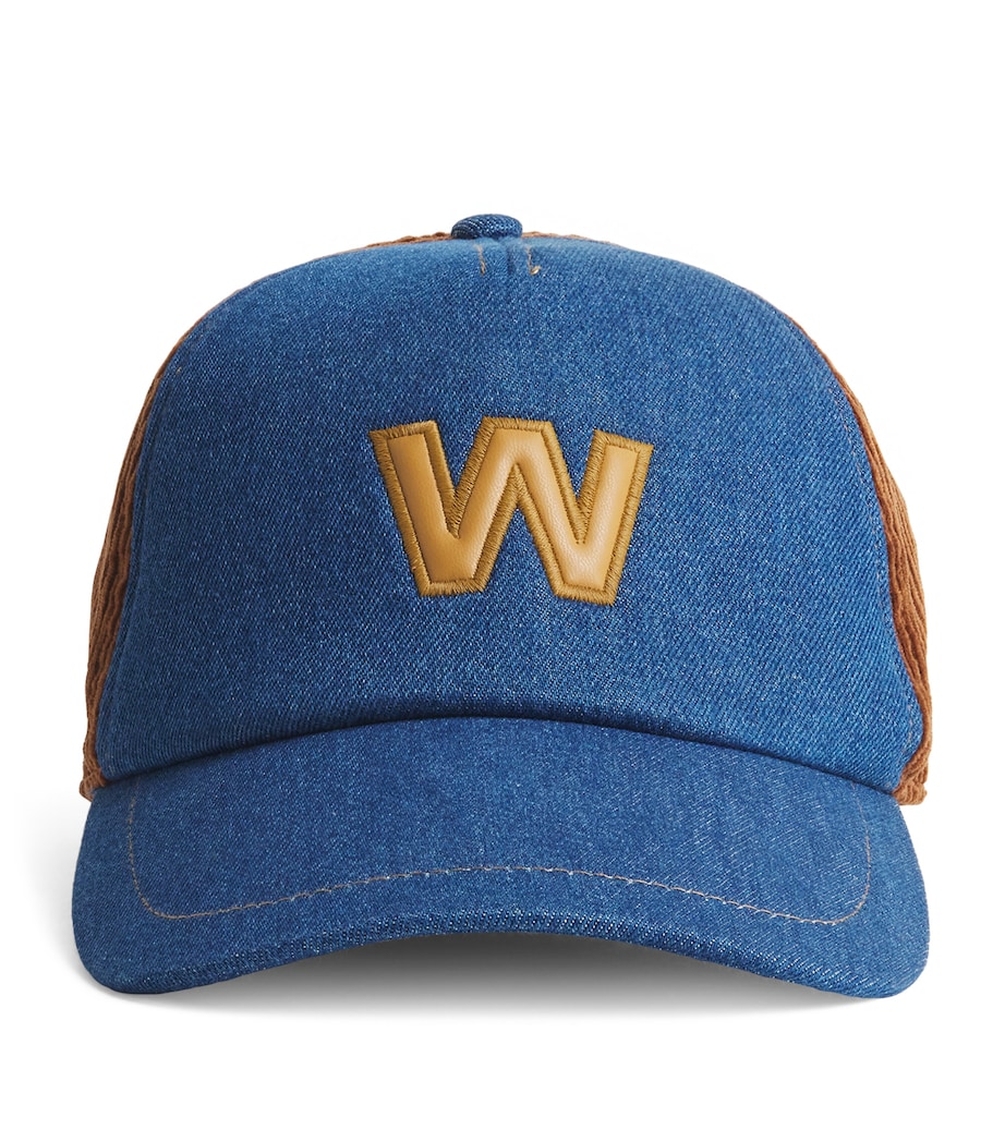 Corduroy and Denim Monogram Baseball Cap LIGHT BLUE Image 1