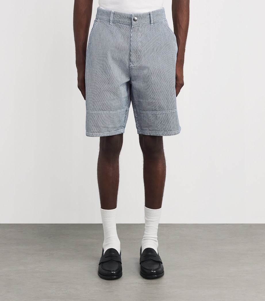 Cotton Stripe Tindale Shorts BLEACHED BLUE Image 3