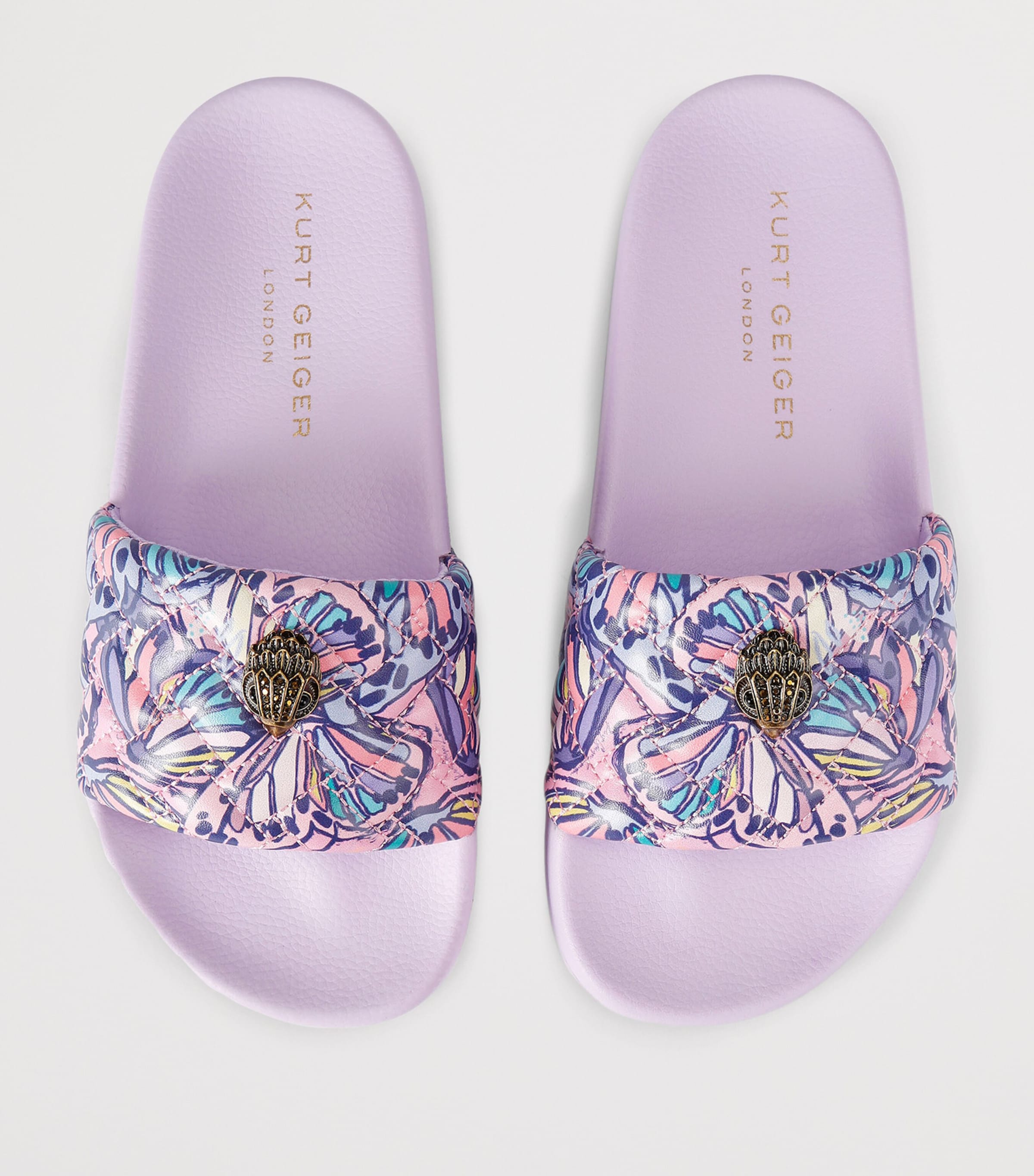 Kurt Geiger London Meena Eagle Slides Lilac Image 4