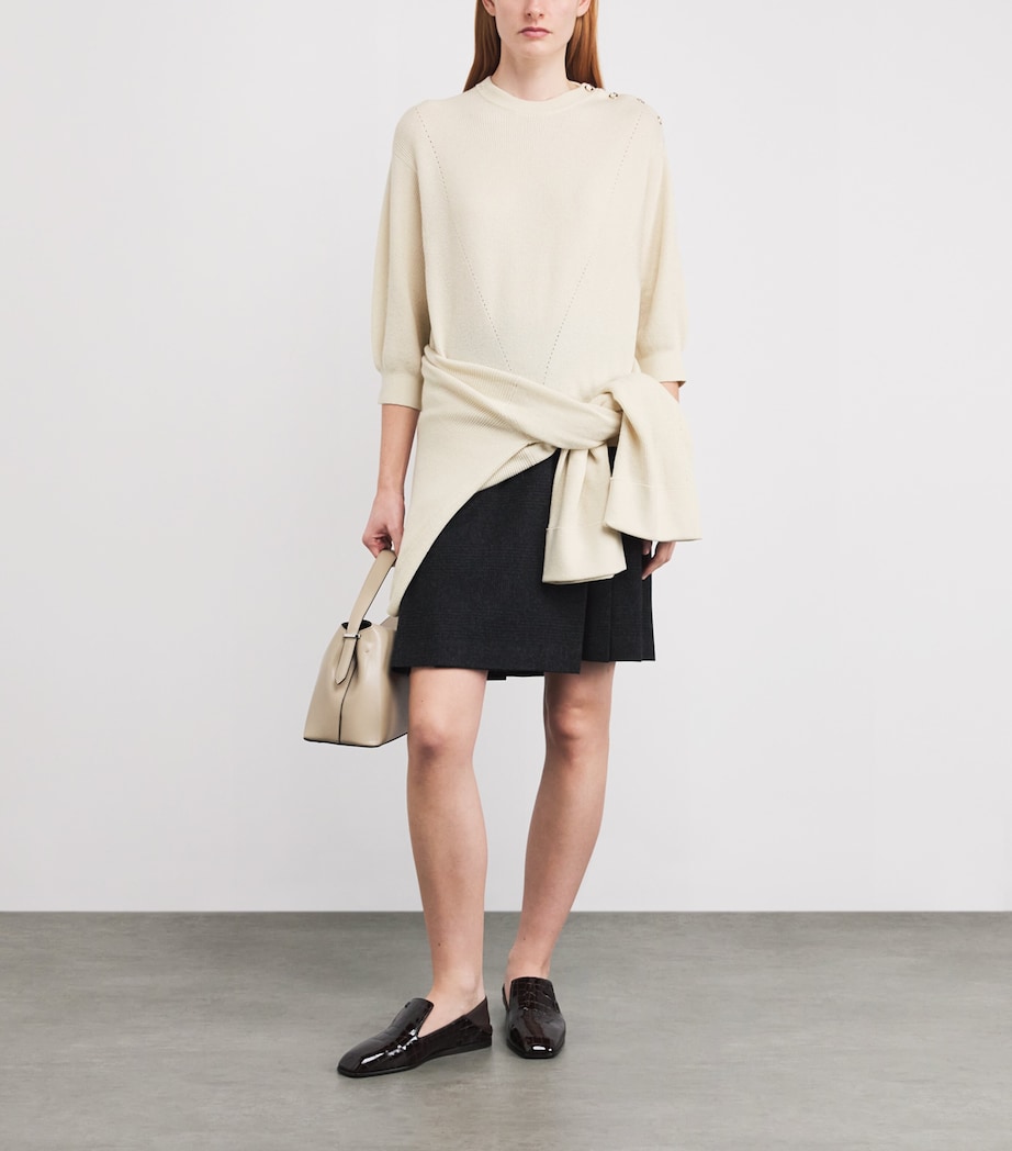 Cashmere-Blend Pointelle Sweater Top N08 IVORY - BUTTER Image 2