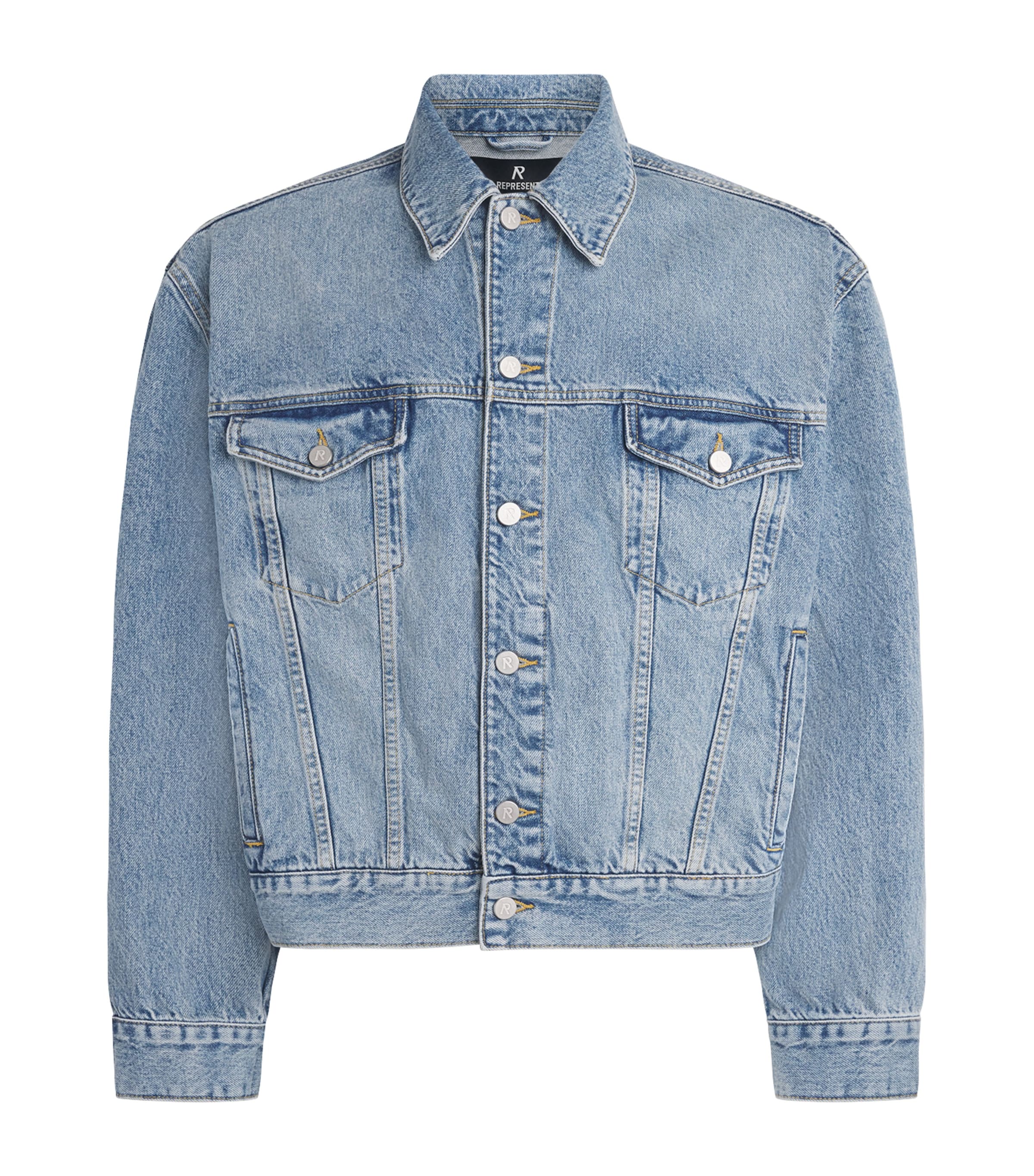 Represent Mens Denim Trucker Jacket Authentic Blue Image 1