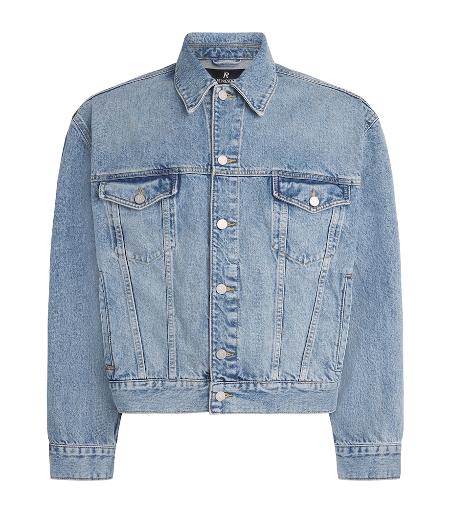 Represent Mens Denim Trucker Jacket Authentic Blue Image 1