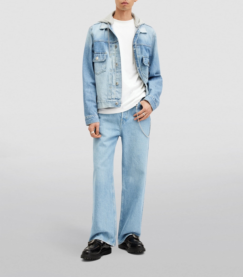 AllSaints Mens Organic Cotton Nero T-Shirt Chalk White Image 2