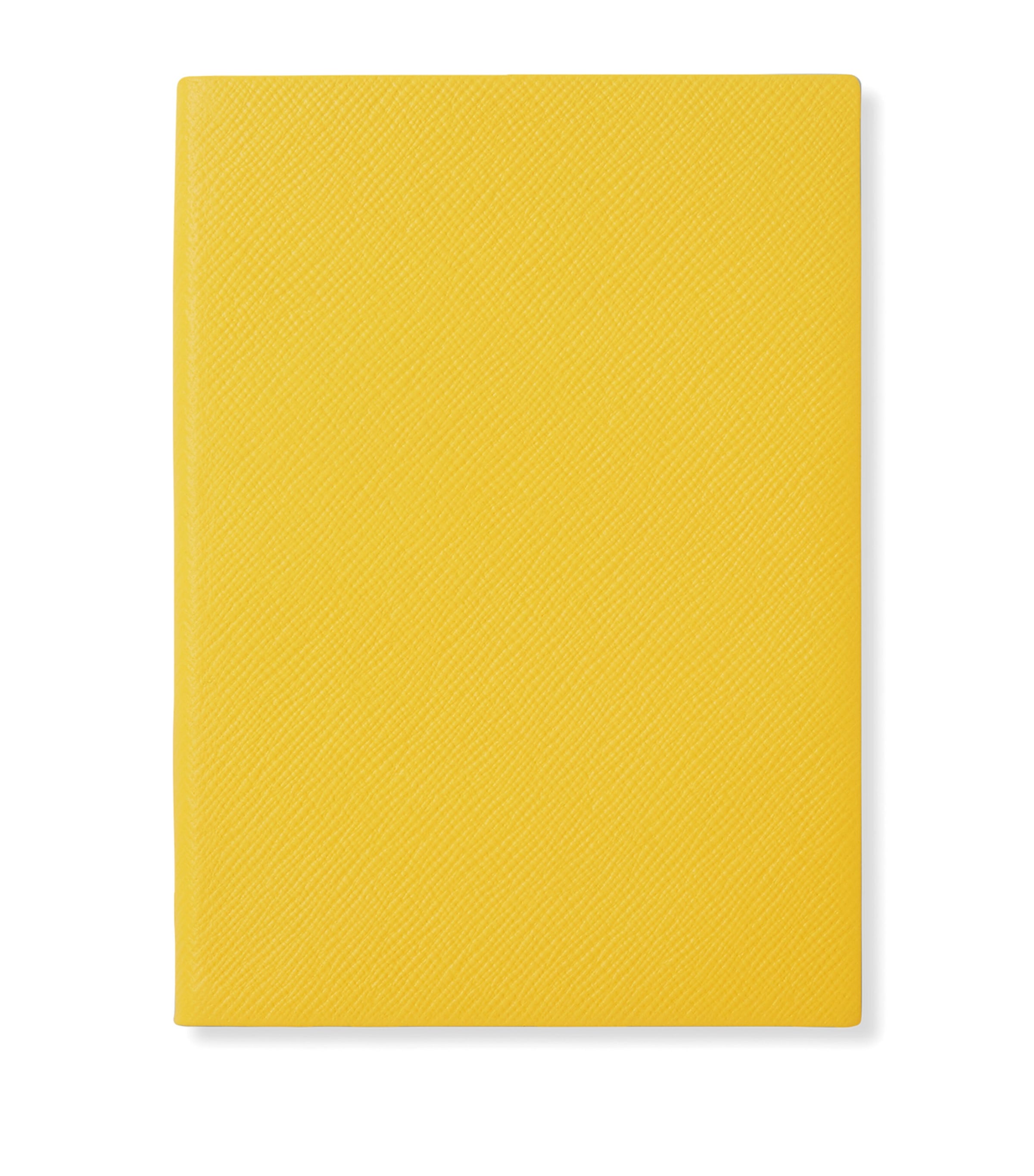 Smythson Leather Soho Notebook In Yellow