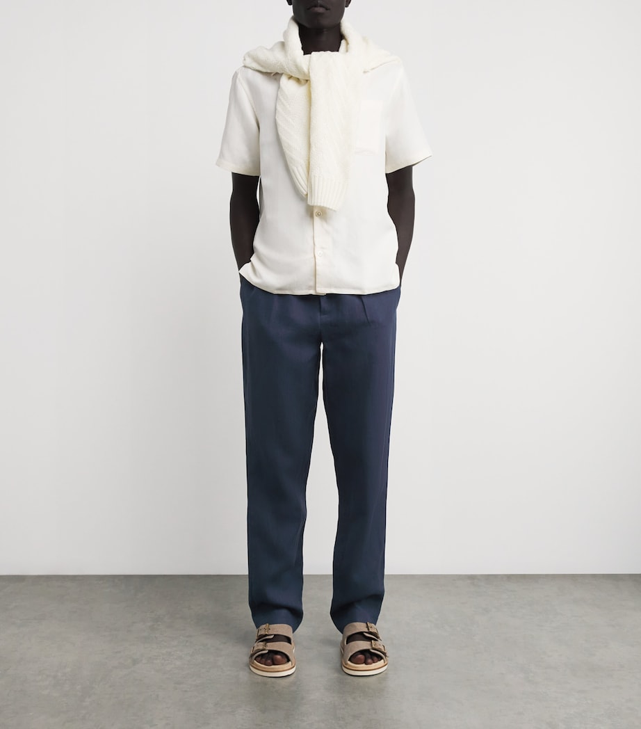 Linen Davis Trousers CLASSIC CHAIRMAN NVY Image 2