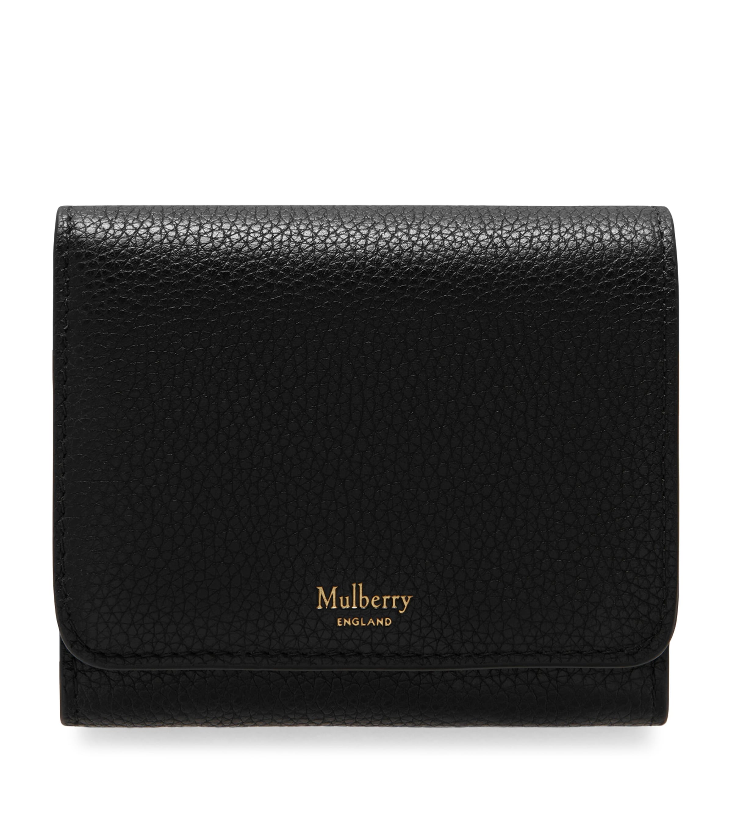 Mulberry Small Leather Continental French Purse In Black