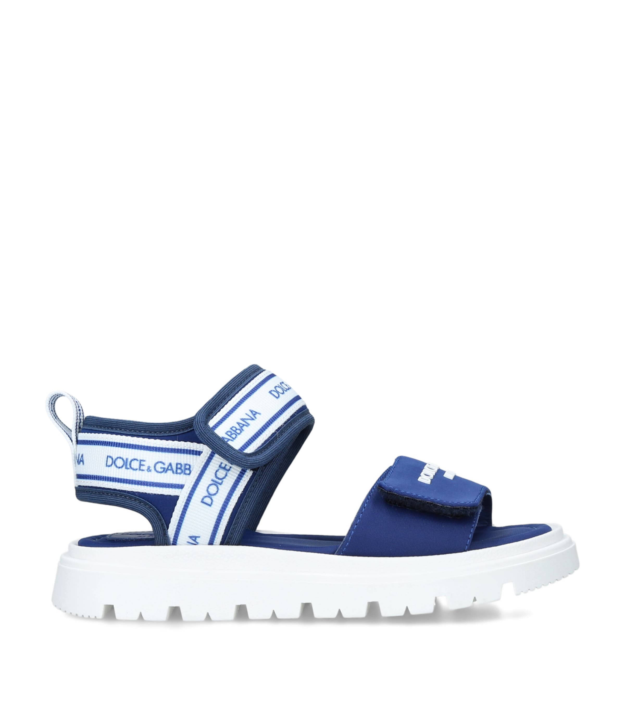 Dolce&Gabbana Kids Logo-Strap Sandals Blue Other Image 1
