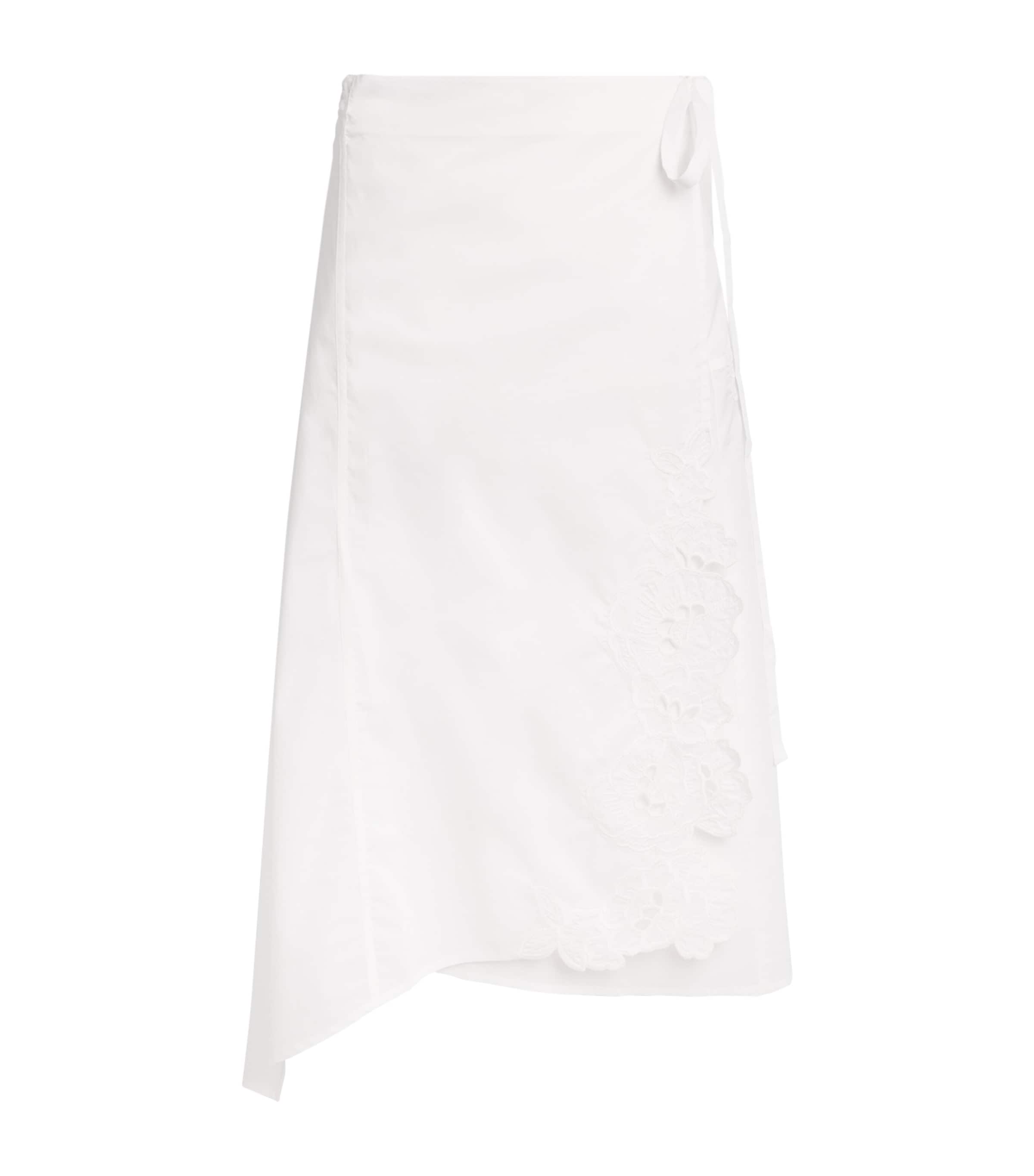 SIR. Womens Cotton Klara Midi Skirt Ivory Image 1