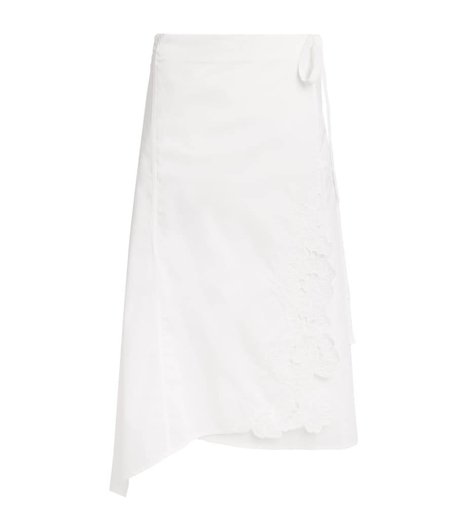 SIR. Womens Cotton Klara Midi Skirt Ivory Image 1