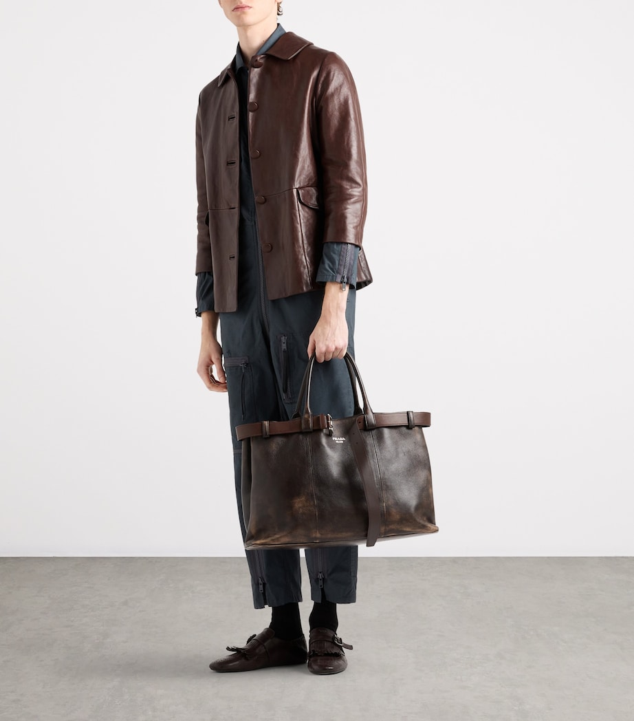 Leather Shirt Jacket F0201 Image 2