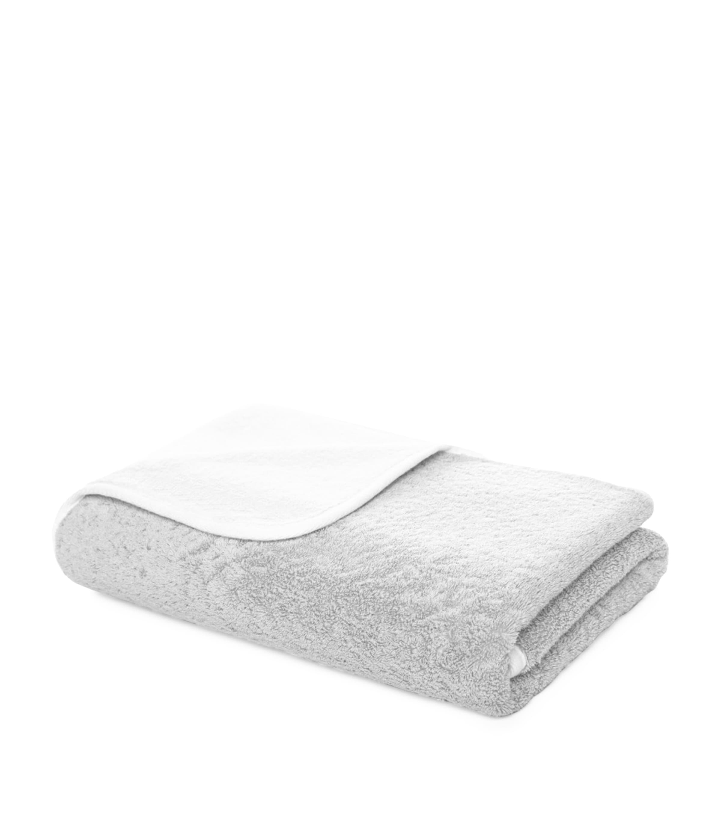 Egyptian Cotton Bicolore Bath Sheet (95cm x 150cm) WHITE/CLOUD Image 3