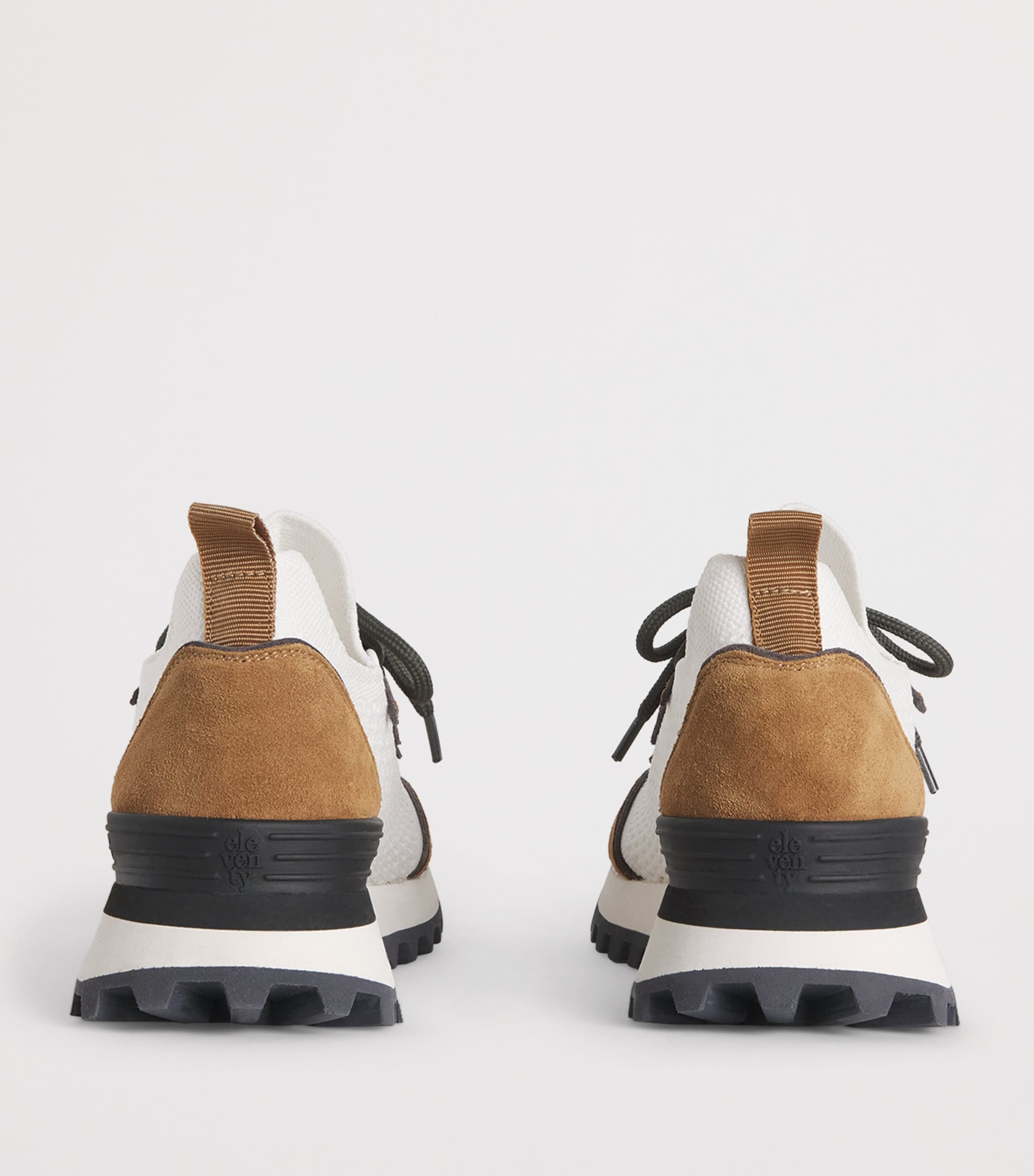 Leather Mesh Sneakers CARBONE Image 4