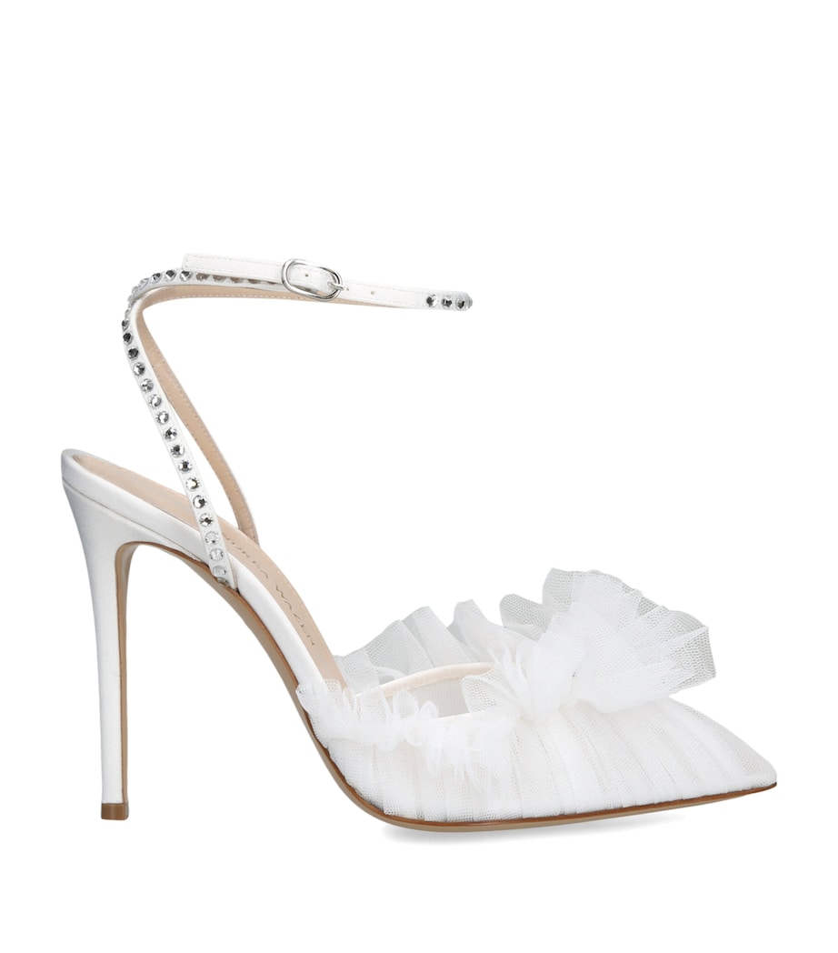 Andrea Wazen Embellished Franca Glitz Pumps 105 White Image 1