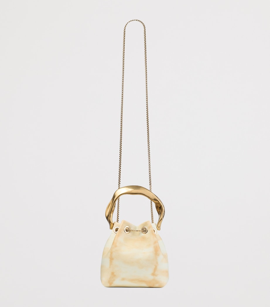 Jimmy Choo Bon Bon Lambskin Top-Handle Bag Natural Mix/gold Image 3