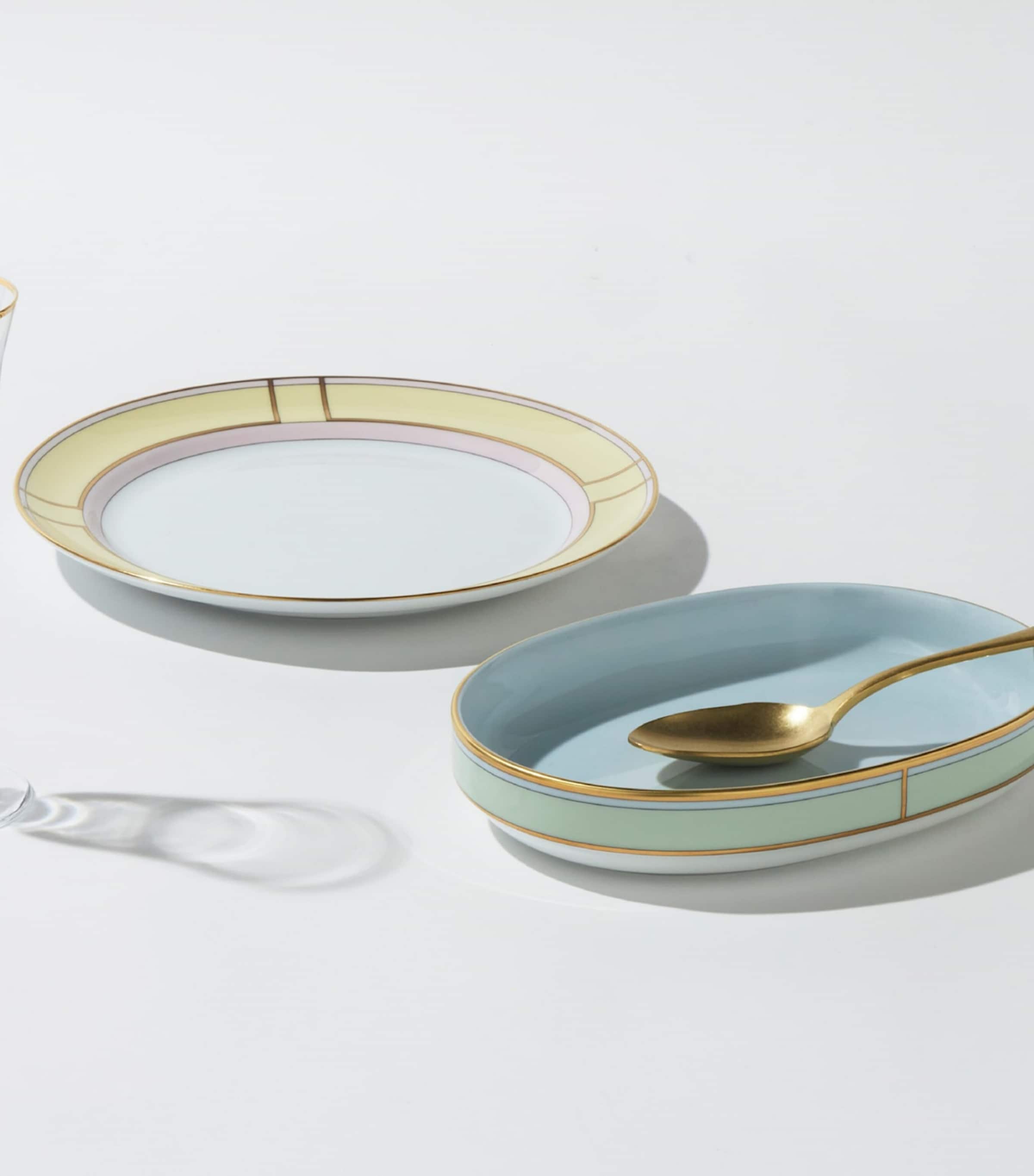 GINORI 1735 Porcelain Colonna Diva Verde Pickle Dish (21.5cm) Image 4