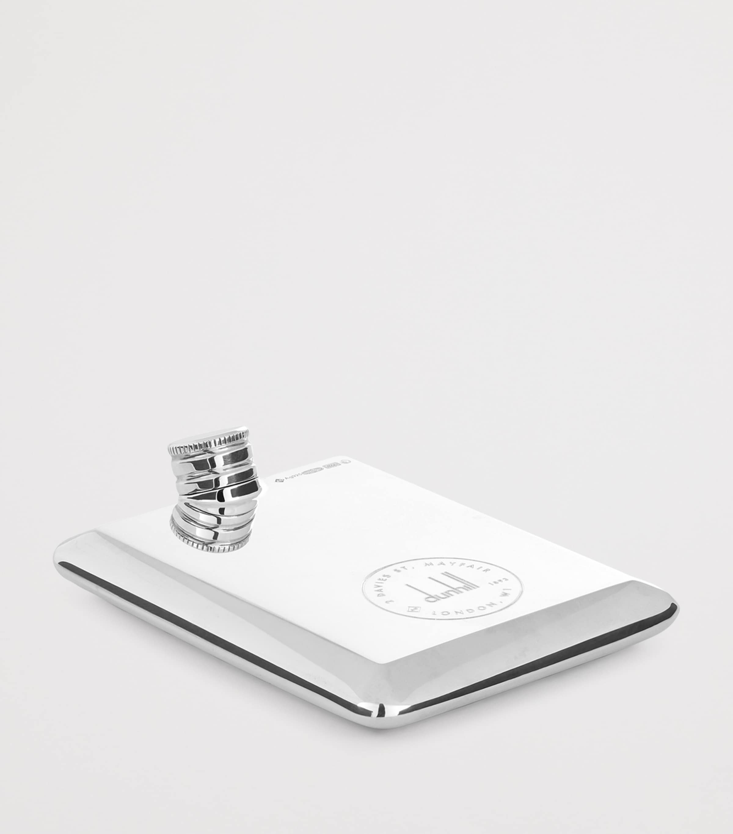 Silver Slim Pocket Flask 040SILVER Image 3