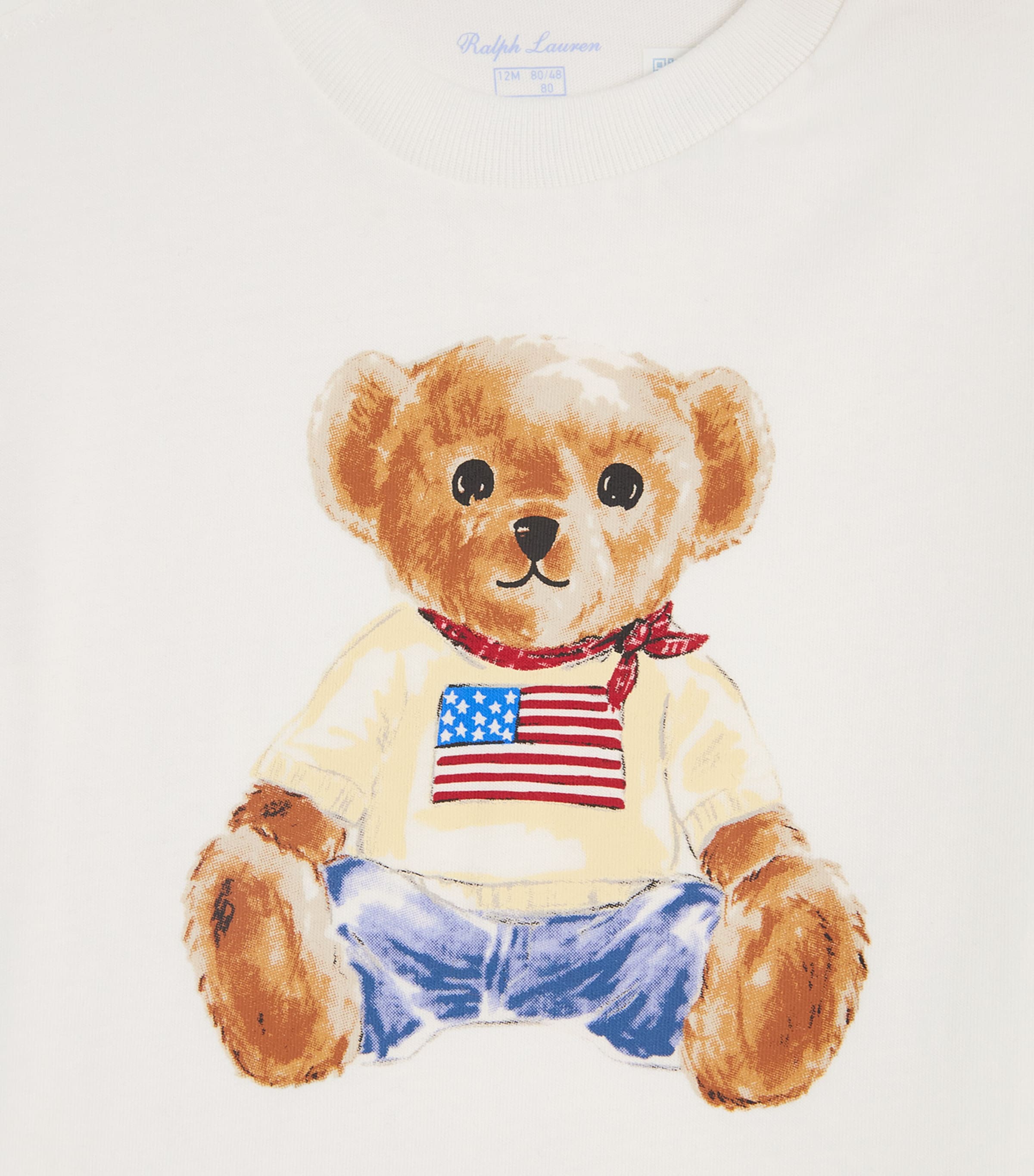 Cotton USA Polo Bear T-Shirt (3-24 Months) WHITE Image 3