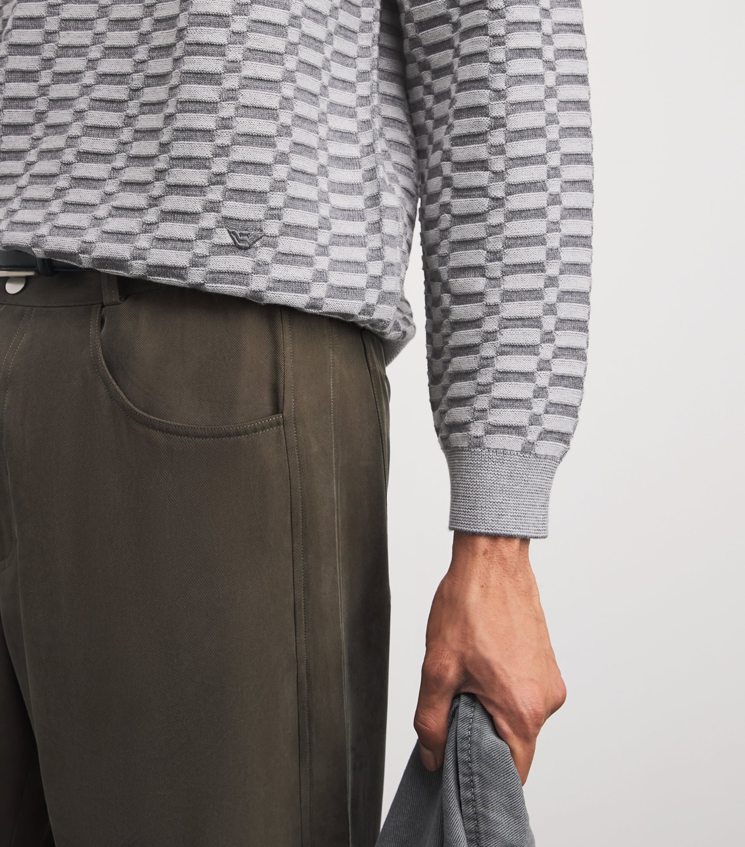 Virgin Wool Op-Art Sweater F8047 Image 6