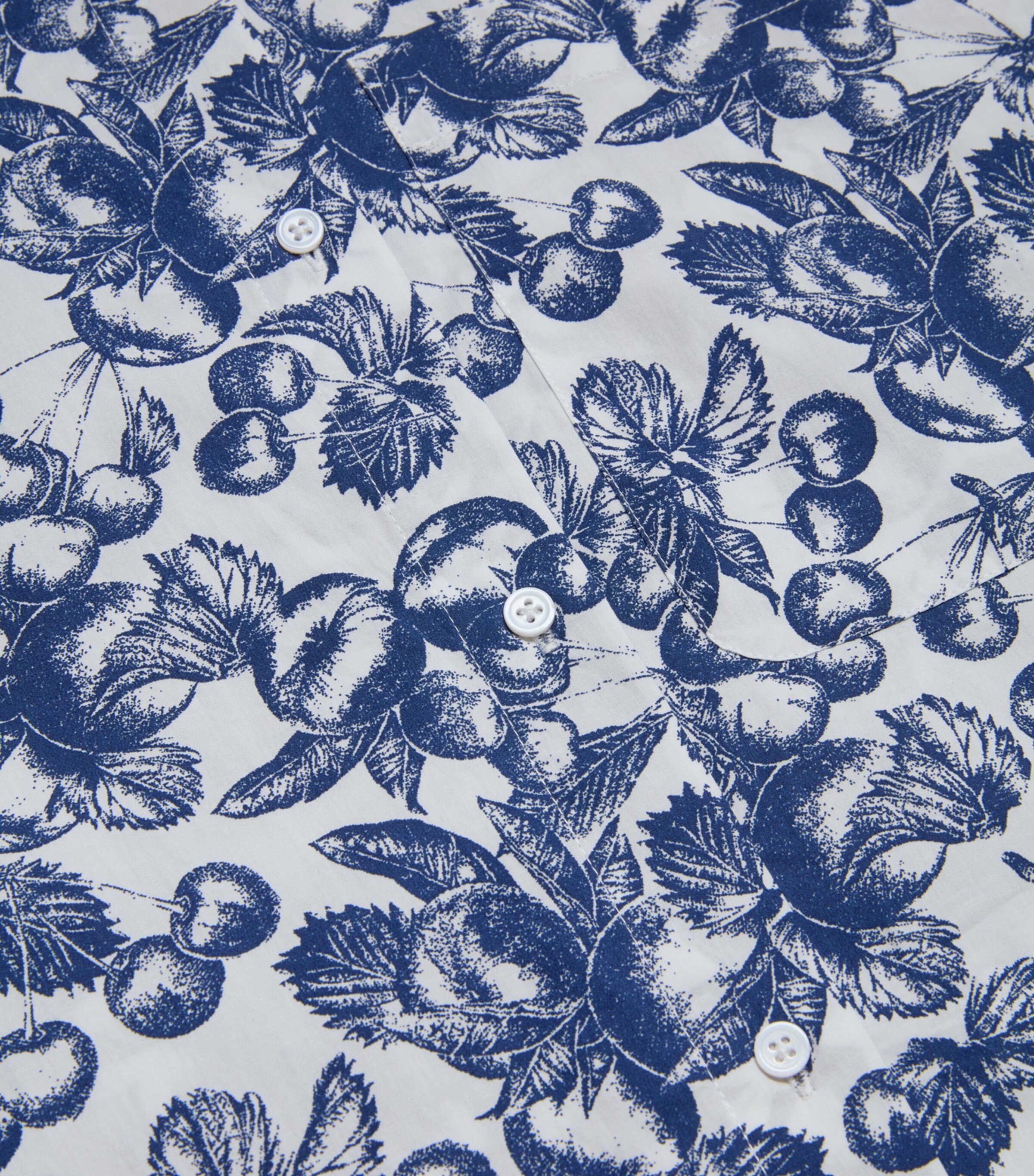 Cotton Fruit Print Shirt BLUE FRUITS PRINT Image 2