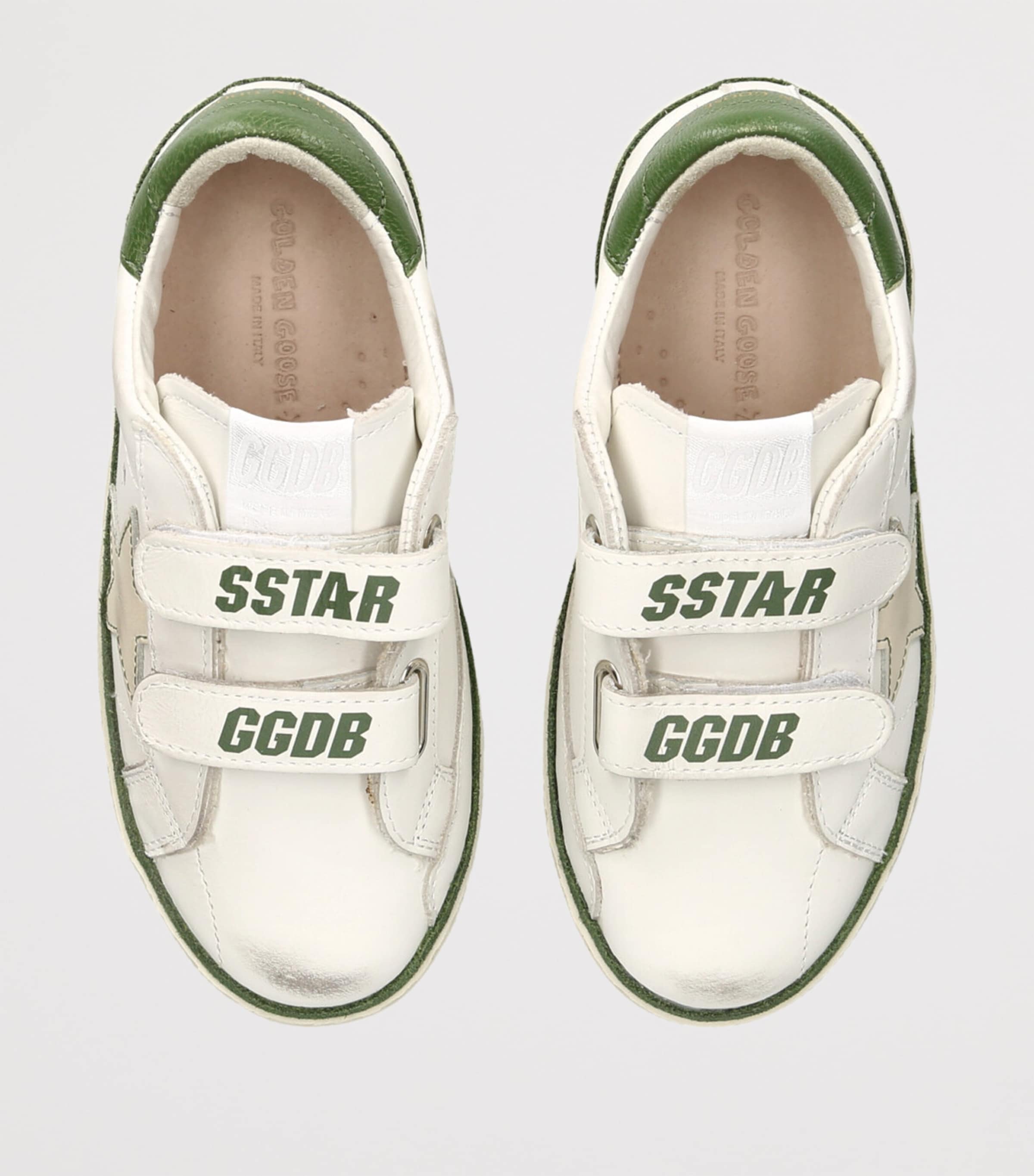 Leather Old School Sneakers GREEN COMB Image 4