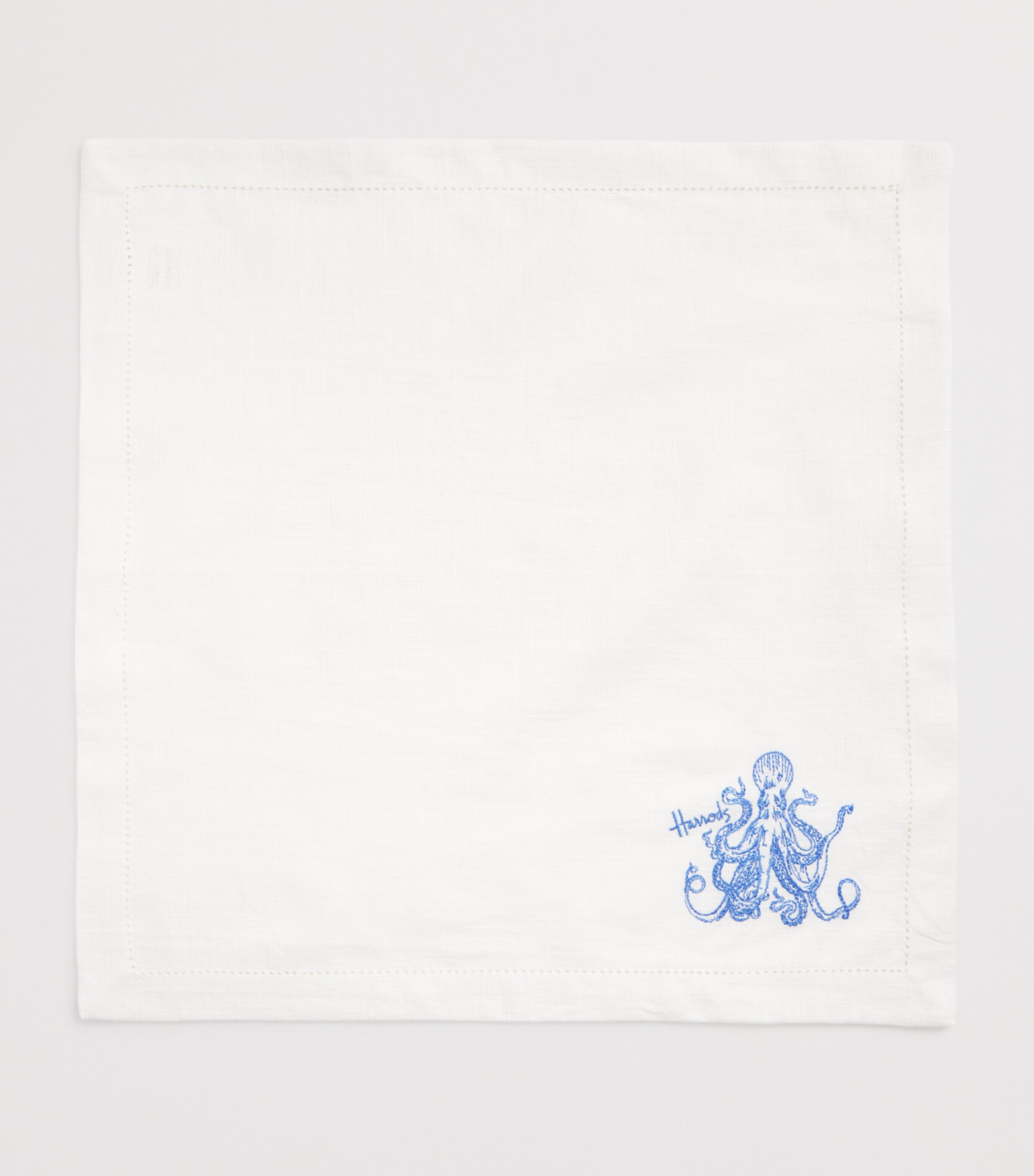 Linen Embroidered Sea Creature Napkins (Set of 4) SEA Image 2