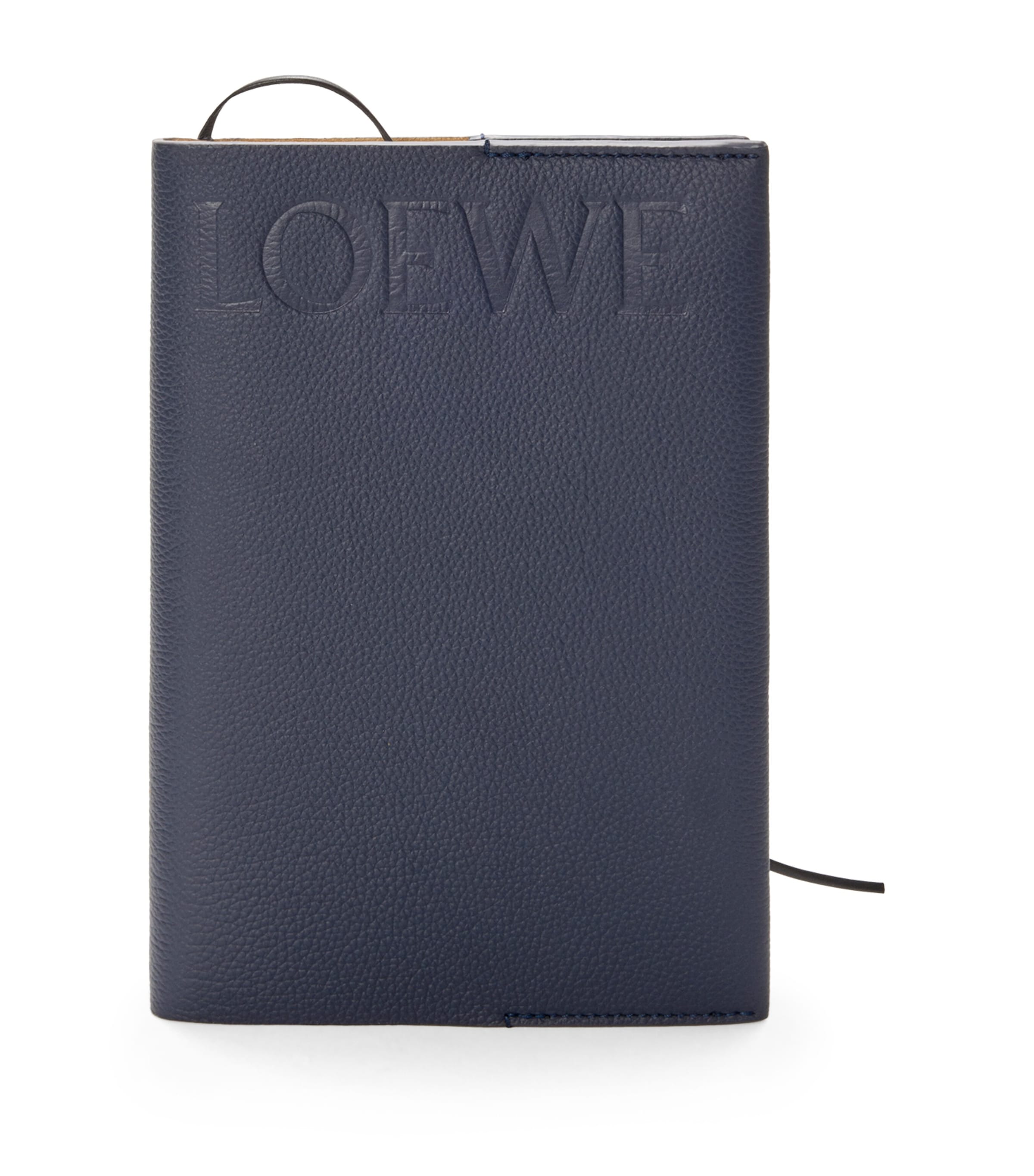 Leather Logo Notebook DARK NAVY BLUE Image 1