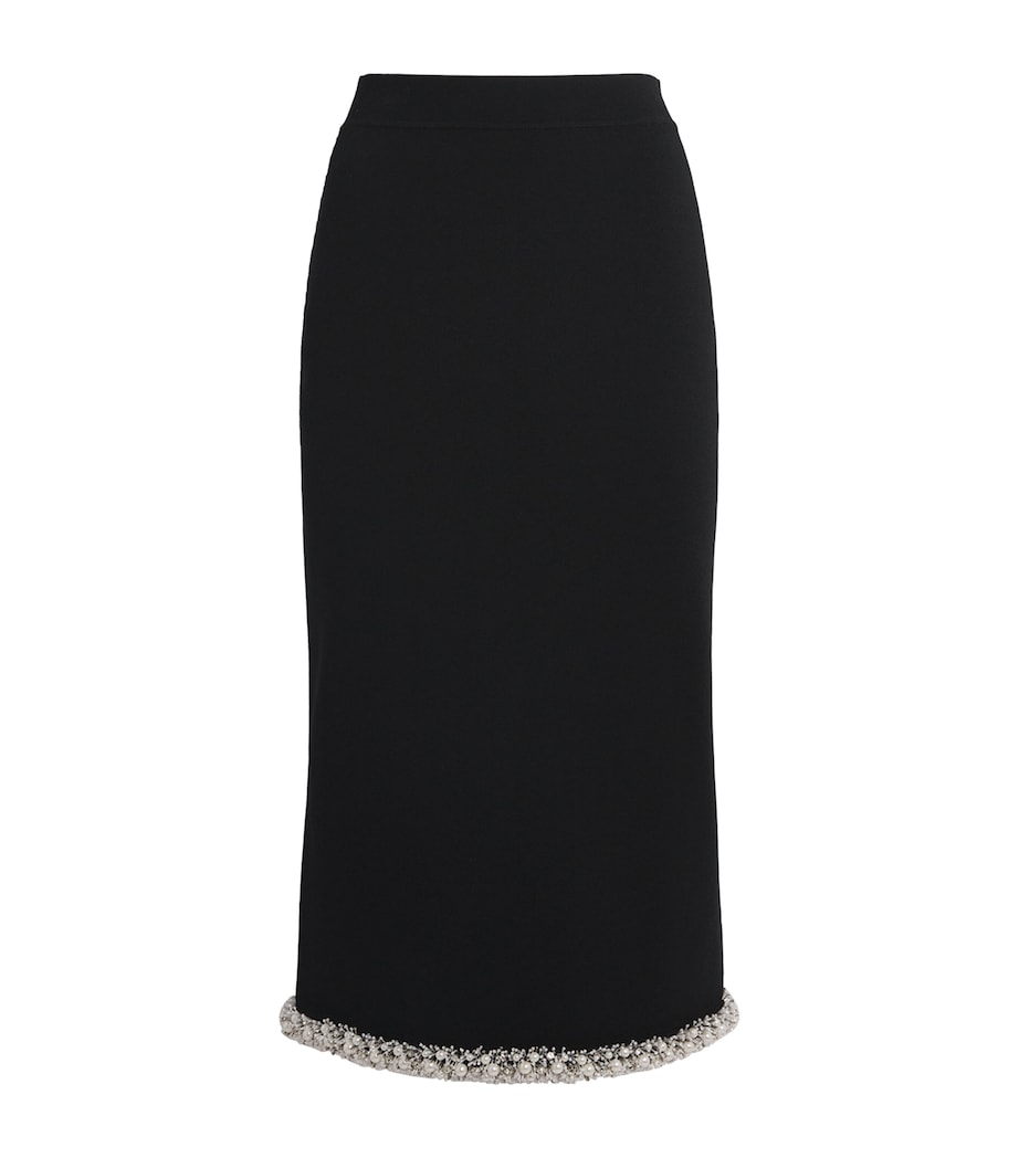 Embellished-Trim Idina Midi Skirt BLACK Image 1