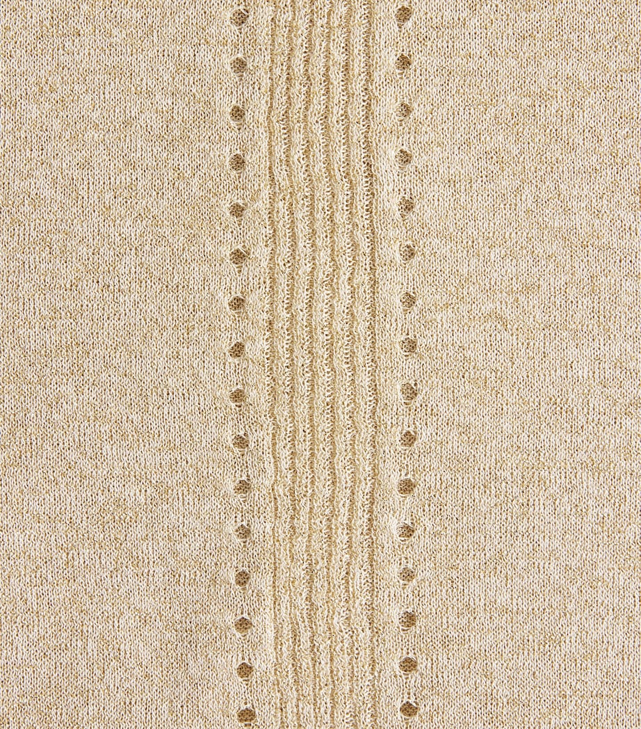 Metallic Lurex Lille Top GILT Image 5